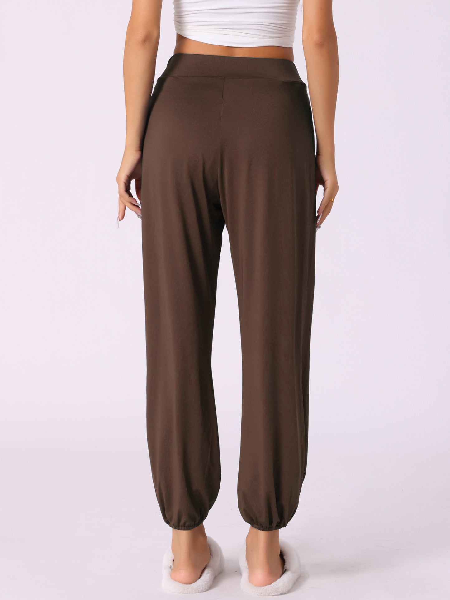 Women's Yoga Harem Pants Side Slit Joggers Sports Beach Cover-up Workout Sweatpants