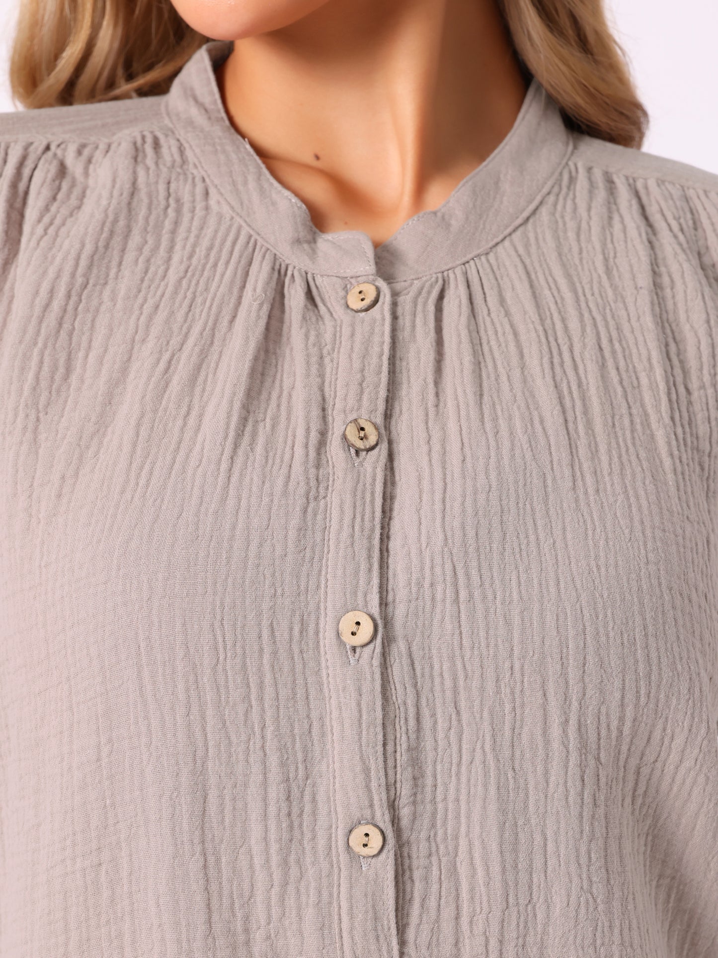 Pijama de algodón para mujer, camisón largo de manga corta con cuello en V, ropa de estar por casa