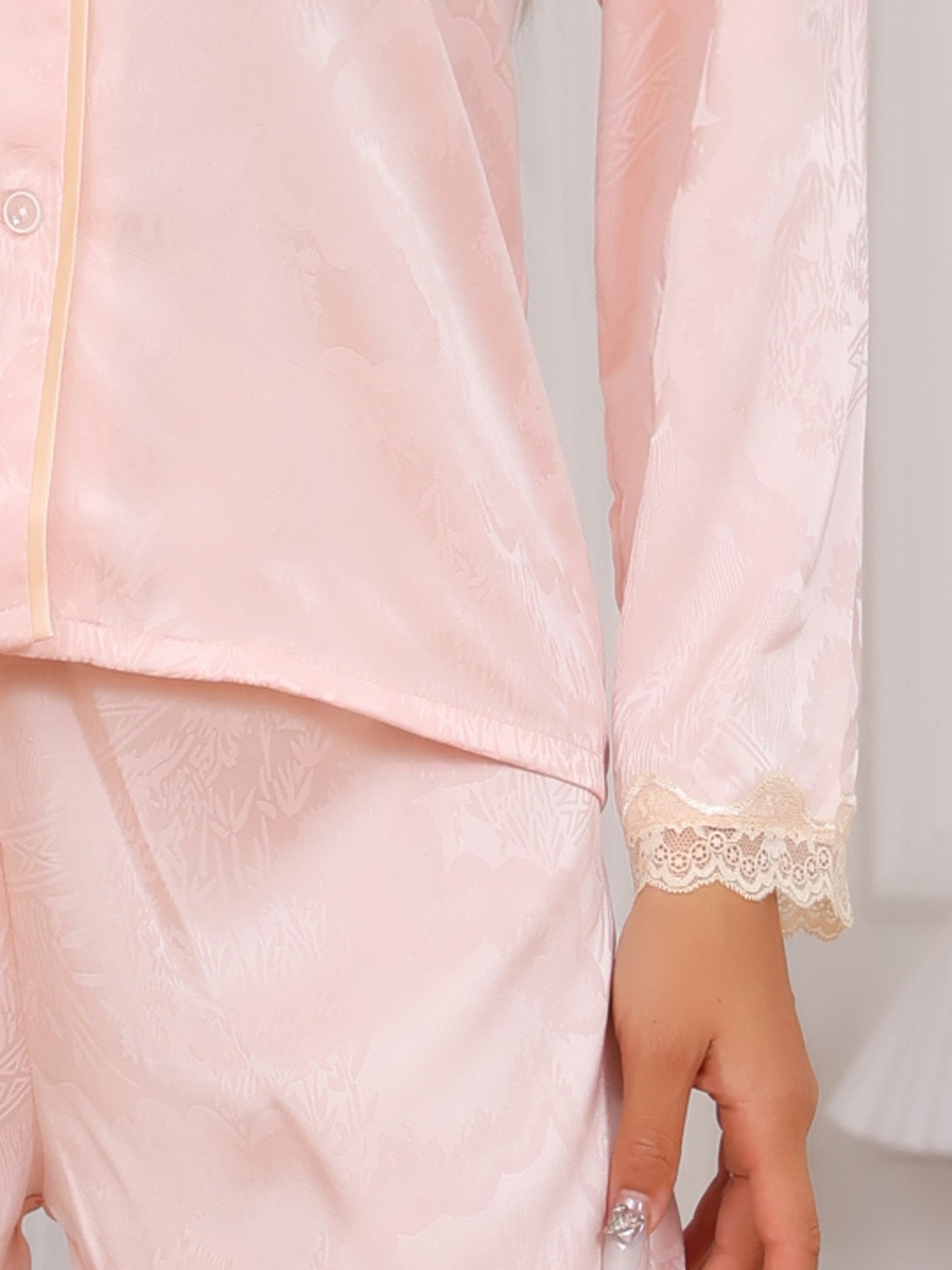 Women's Pajamas Button Down Notched Collar Long Sleeve Sleepwear Pajama Set