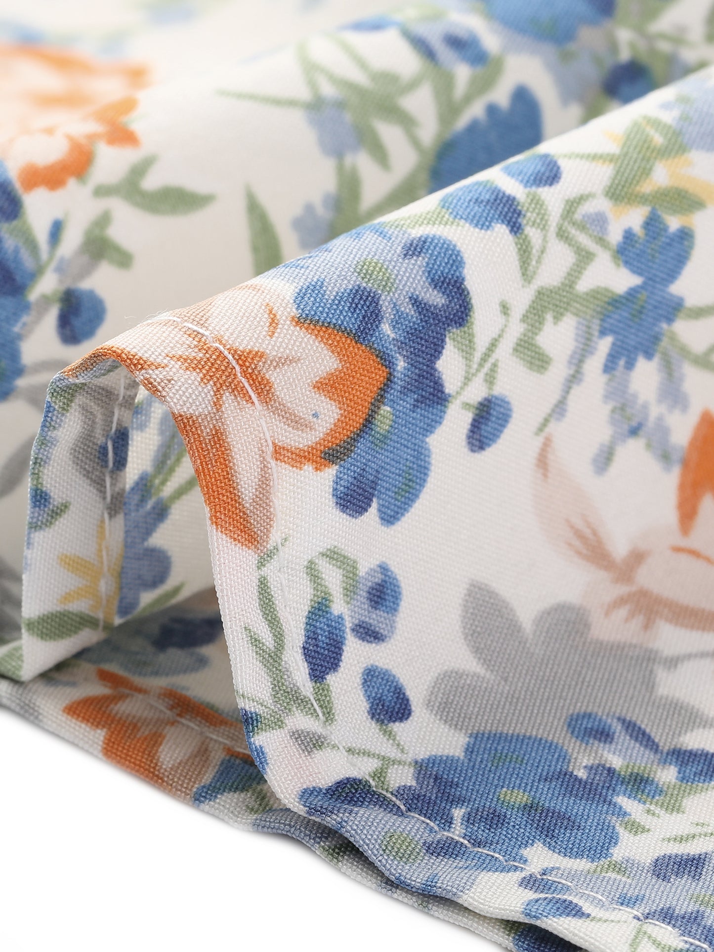 Falda de mujer hasta la rodilla con estampado floral, cintura elástica, fluida, con volantes en forma de A y capas