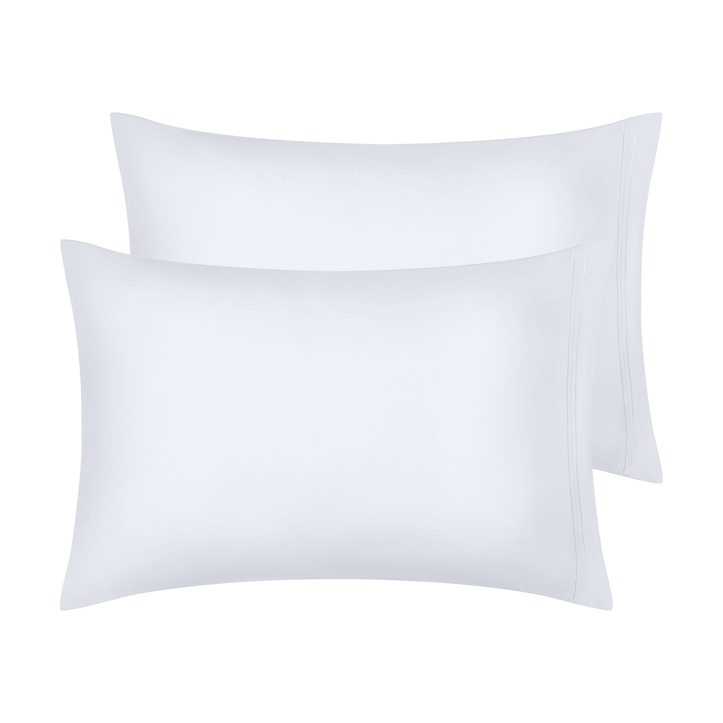 Polyester Pillow Cases Set of 2 for Hair and Skin, Cooling Pillow Covers with Envelope Closure