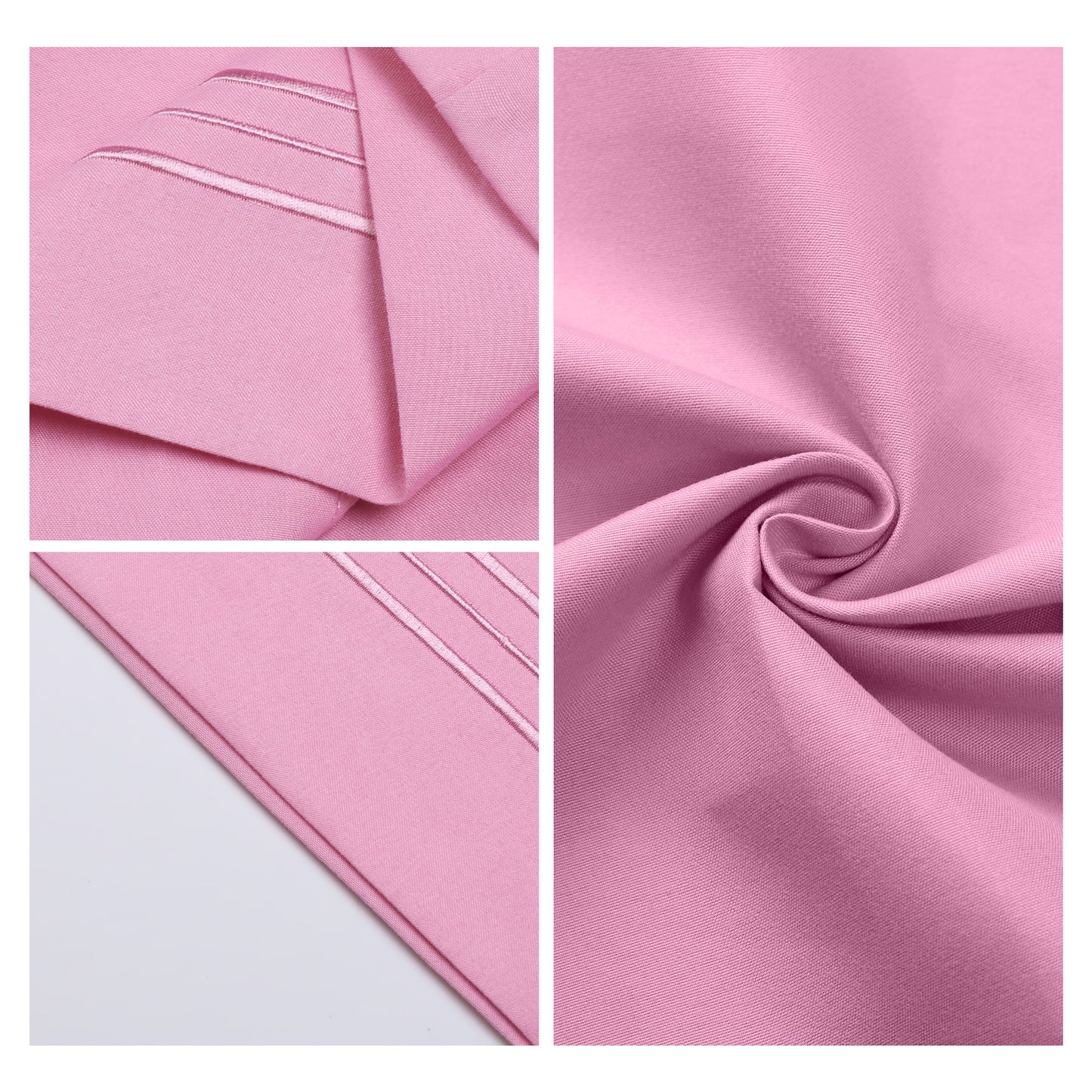 Polyester Pillow Cases Set of 2 for Hair and Skin, Cooling Pillow Covers with Envelope Closure