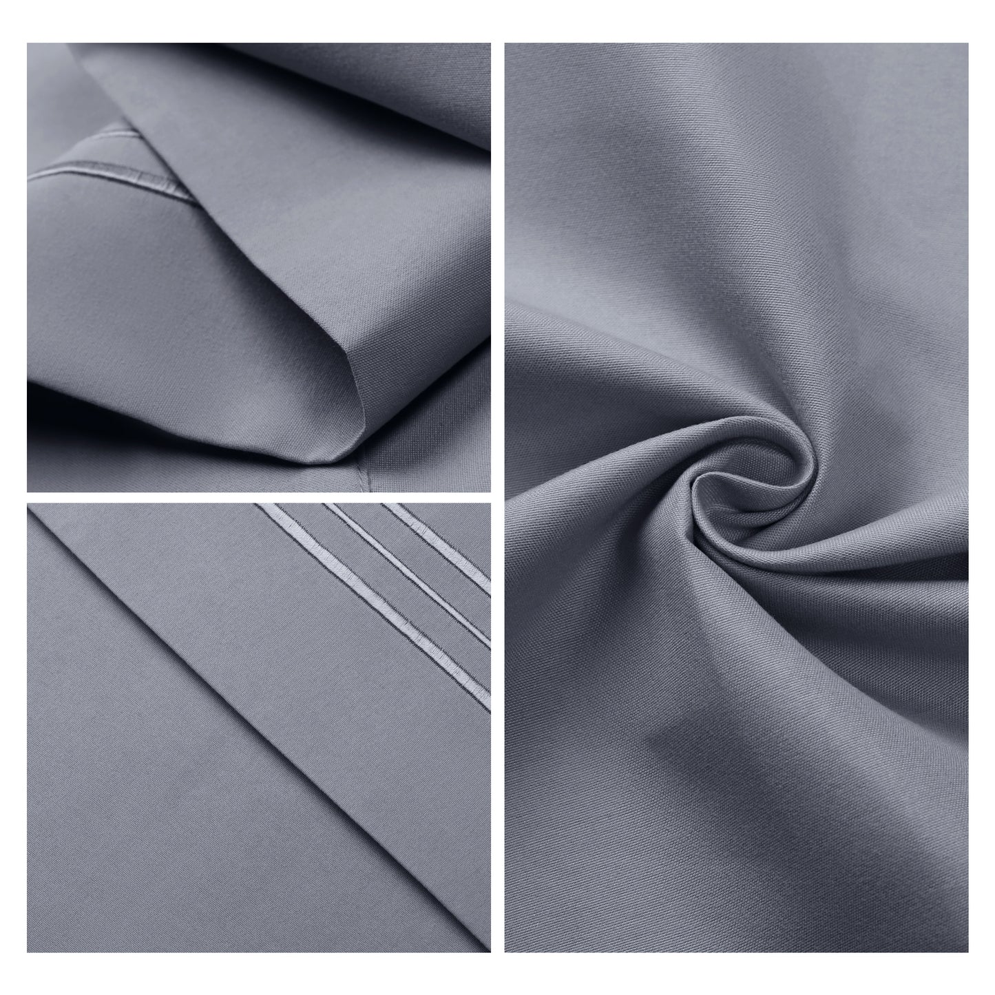 Polyester Pillow Cases Set of 2 for Hair and Skin, Cooling Pillow Covers with Envelope Closure