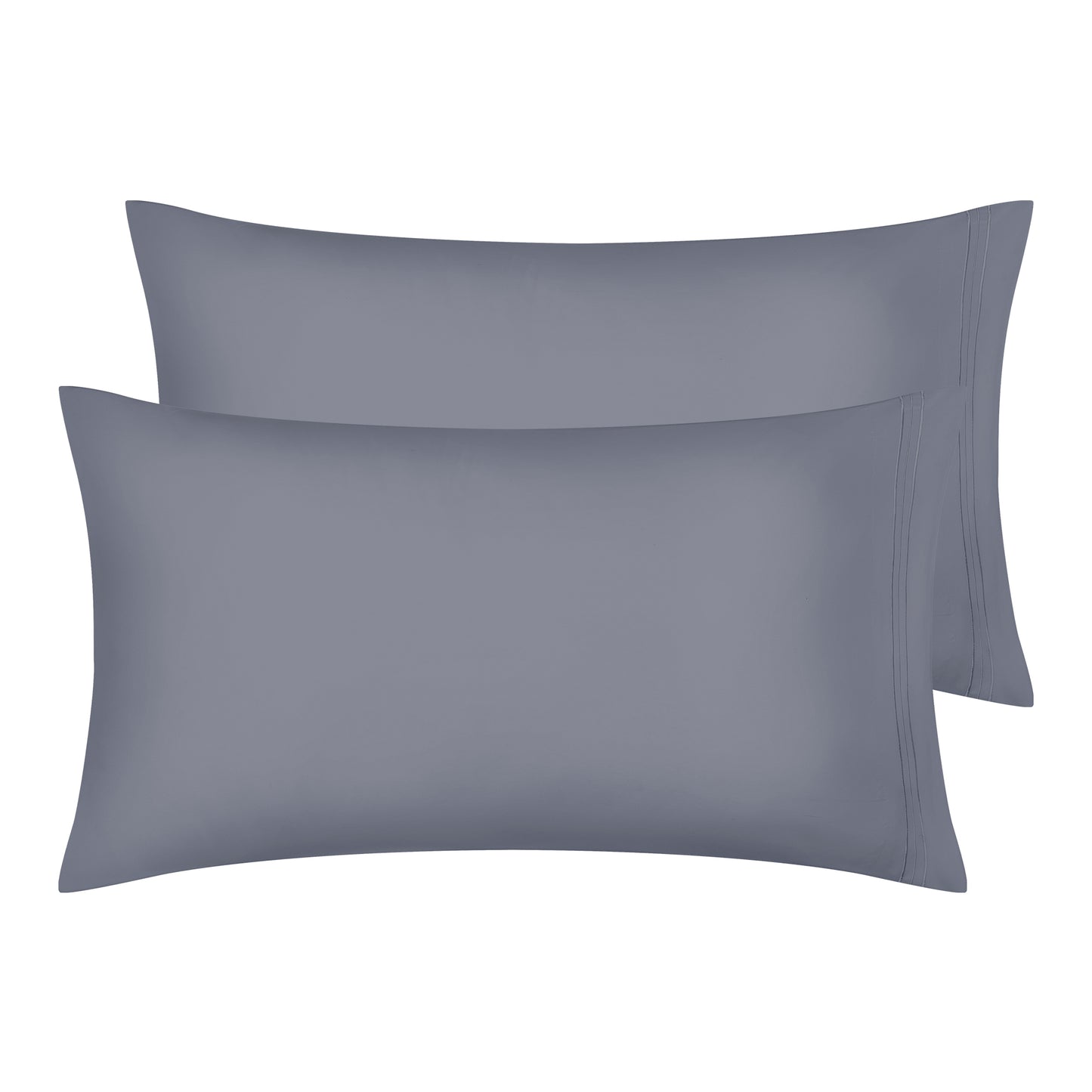 Polyester Pillow Cases Set of 2 for Hair and Skin, Cooling Pillow Covers with Envelope Closure