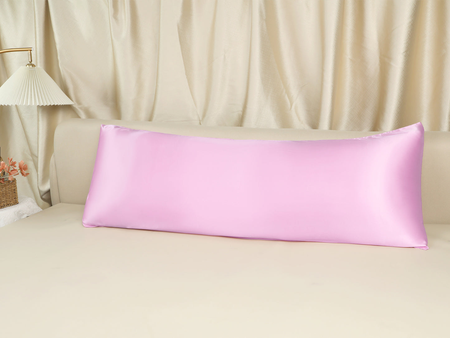 Satin Pillow Cases with 1 Pcs for Hair and Skin Breathable, Covers with Envelope Closure