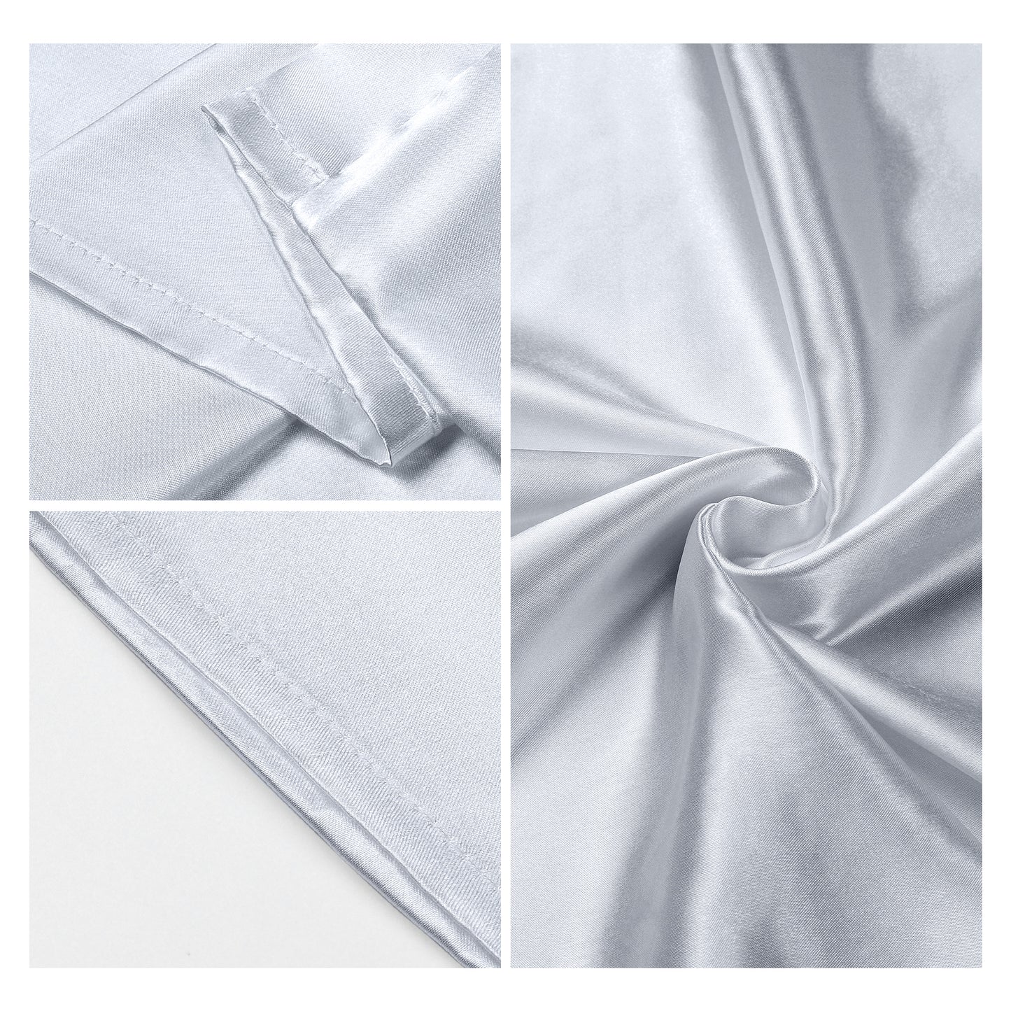 Satin Pillow Cases with 1 Pcs for Hair and Skin Breathable, Covers with Envelope Closure