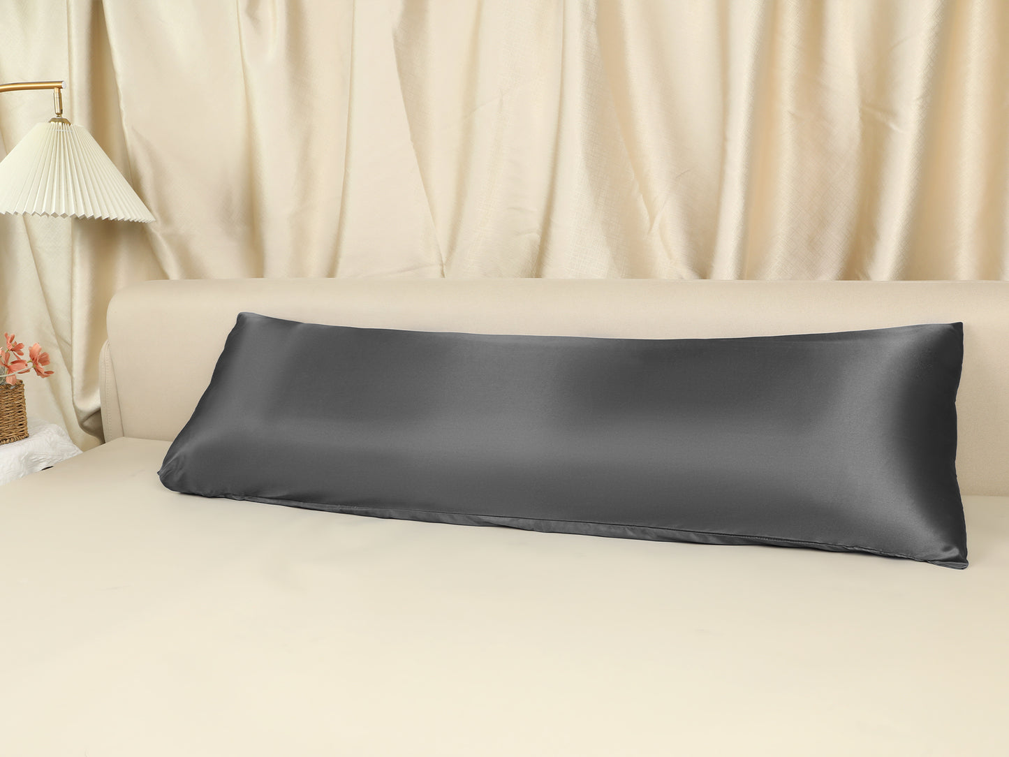 Satin Pillow Cases with 1 Pcs for Hair and Skin Breathable, Covers with Envelope Closure