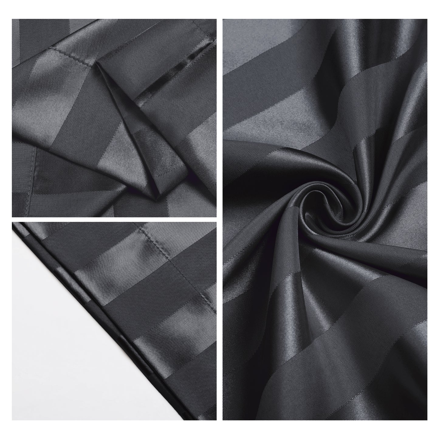 Satin Pillow Cases Set of 2 for Hair and Skin Breathable, Cooling Pillow Covers with Envelope Closure
