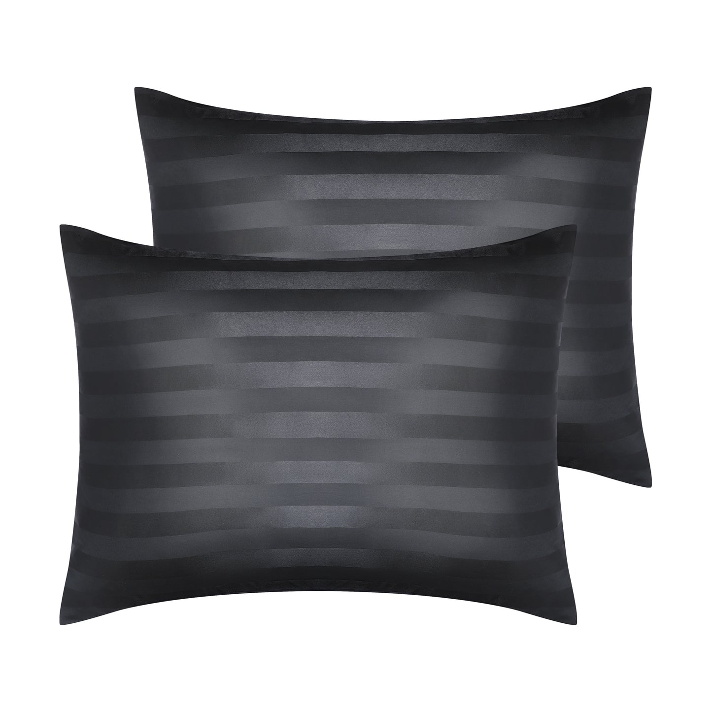 Satin Pillow Cases Set of 2 for Hair and Skin Breathable, Cooling Pillow Covers with Envelope Closure