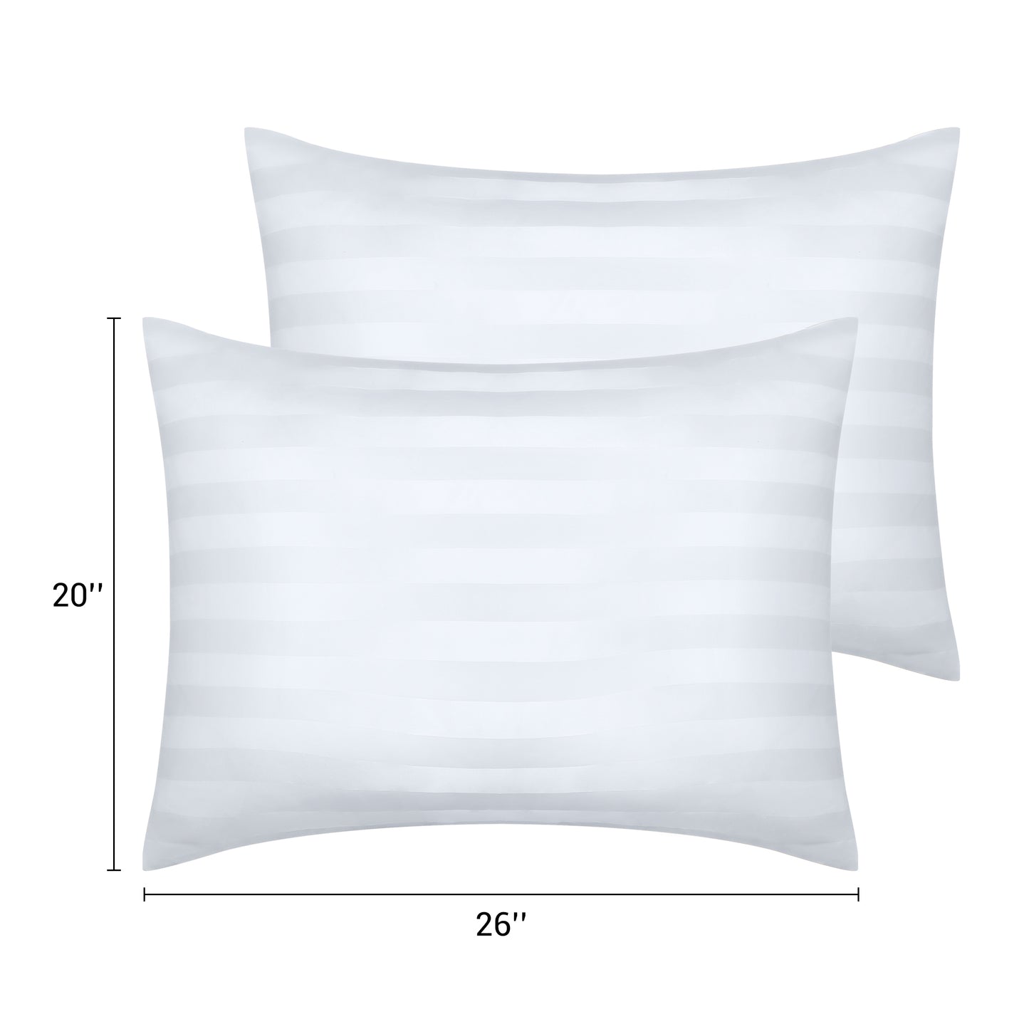 Satin Pillow Cases Set of 2 for Hair and Skin Breathable, Cooling Pillow Covers with Envelope Closure