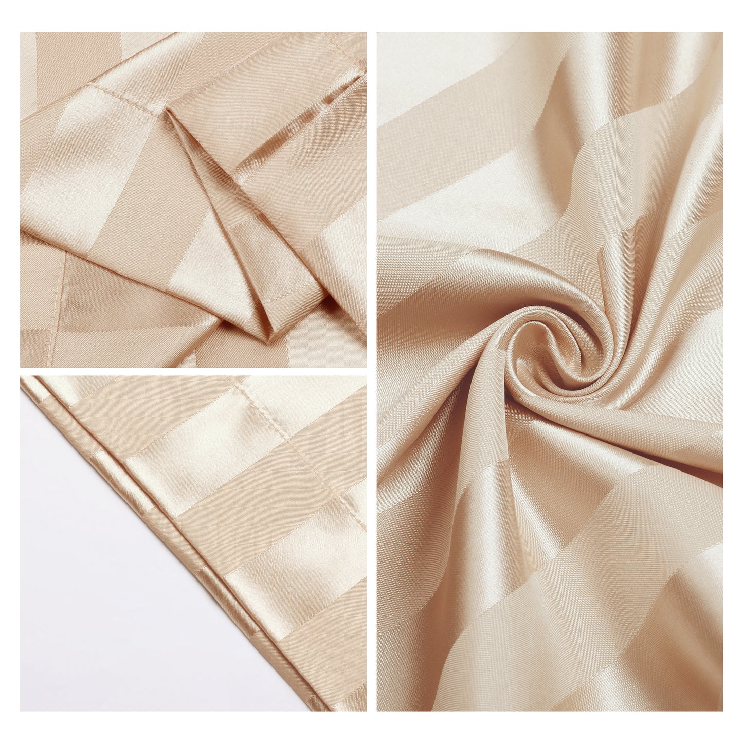 Satin Pillow Cases Set of 2 for Hair and Skin Breathable, Cooling Pillow Covers with Envelope Closure