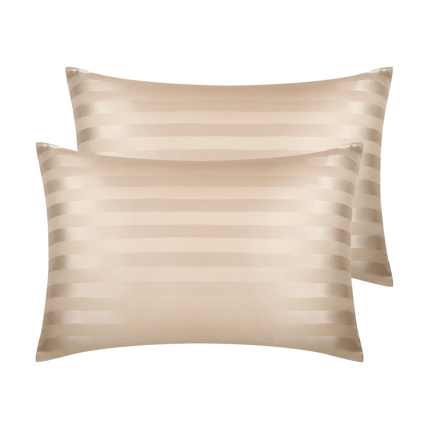 Satin Pillow Cases Set of 2 for Hair and Skin Breathable, Cooling Pillow Covers with Envelope Closure