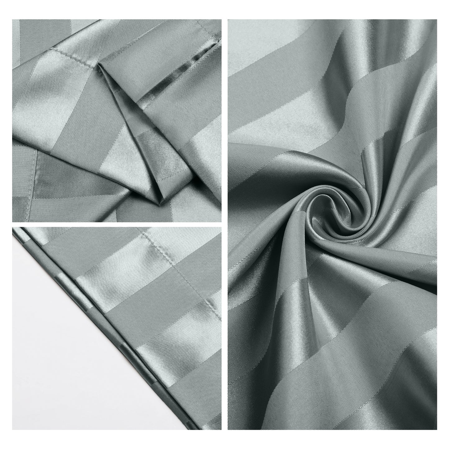 Satin Pillow Cases Set of 2 for Hair and Skin Breathable, Cooling Pillow Covers with Envelope Closure