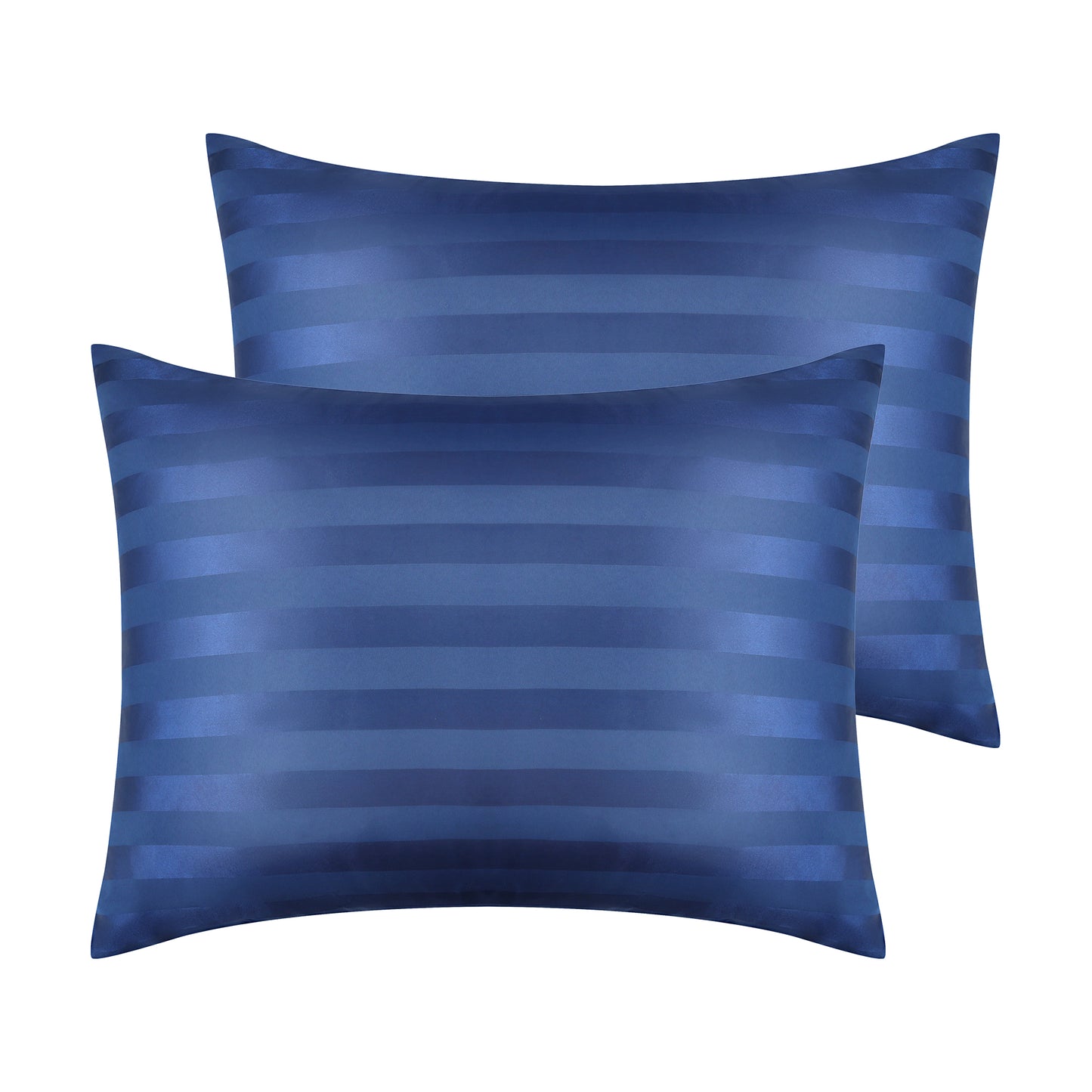 Satin Pillow Cases Set of 2 for Hair and Skin Breathable, Cooling Pillow Covers with Envelope Closure