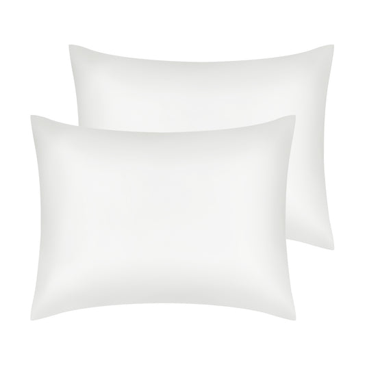Satin Pillow Cases for Hair and Skin, Cooling Pillow Covers Set of 2 with Envelope Closure