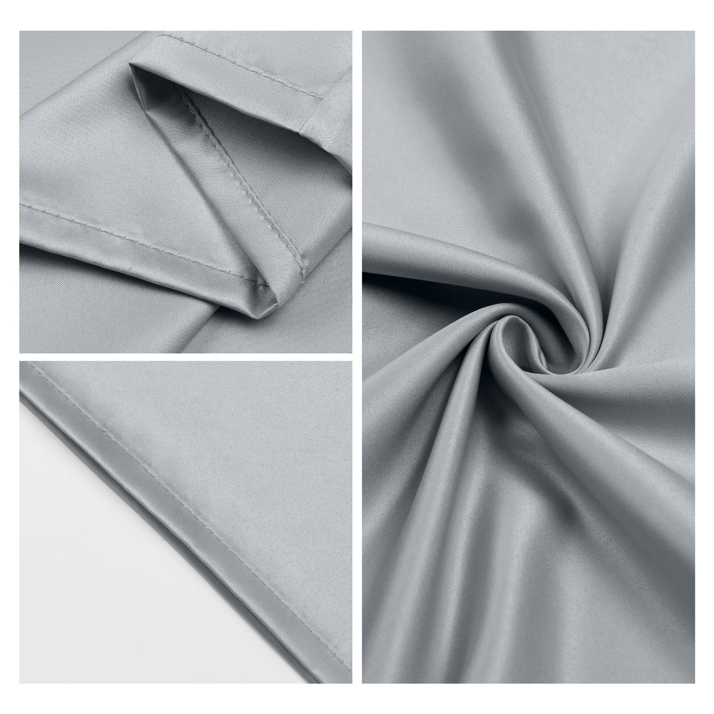 Satin Pillow Cases for Hair and Skin, Cooling Pillow Covers Set of 2 with Envelope Closure