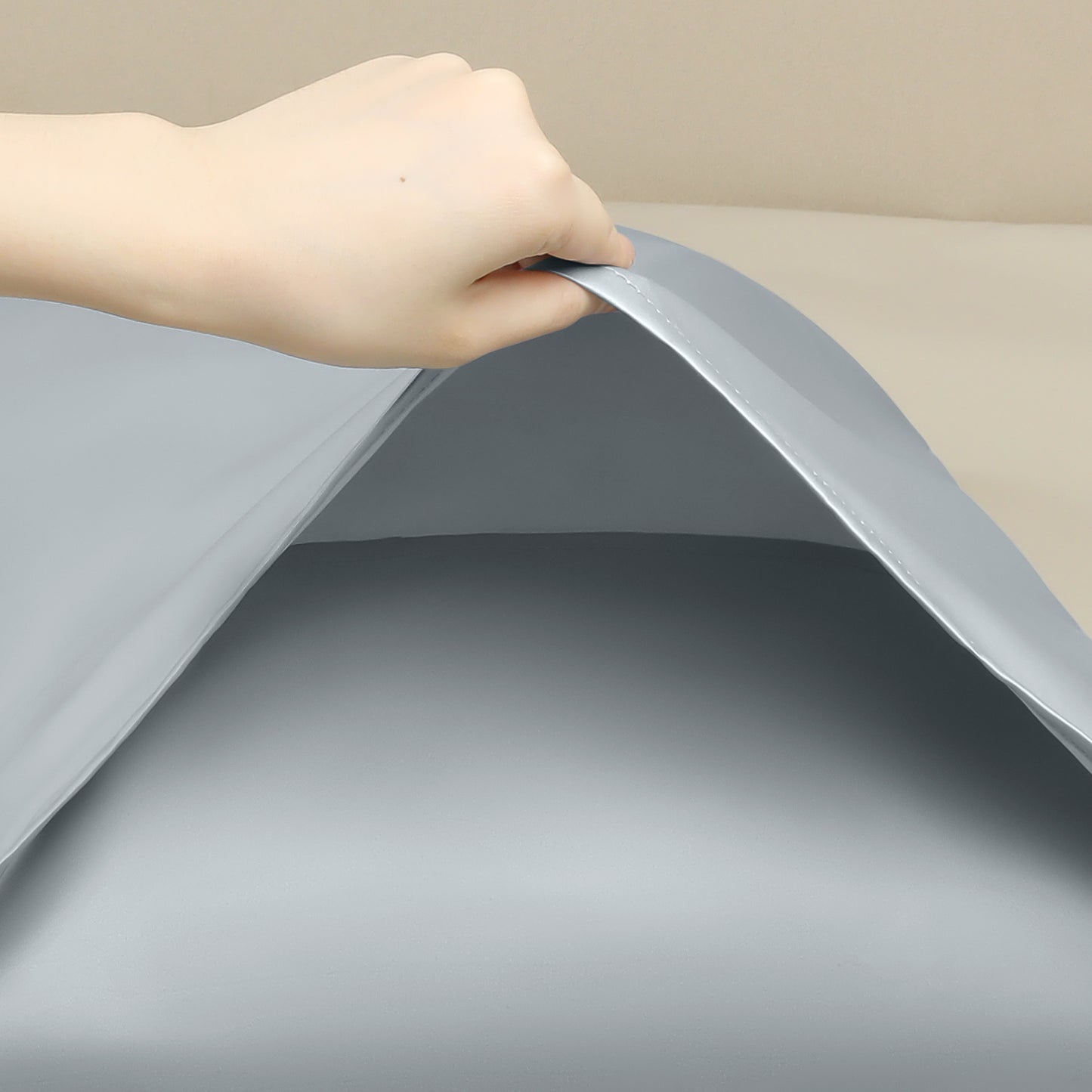 Satin Pillow Cases for Hair and Skin, Cooling Pillow Covers Set of 2 with Envelope Closure