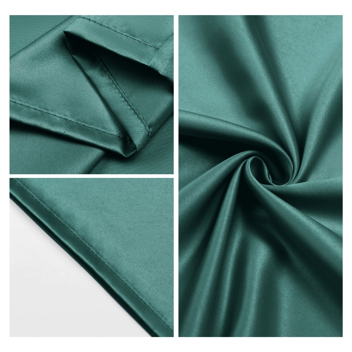 Satin Pillow Cases for Hair and Skin, Cooling Pillow Covers Set of 2 with Envelope Closure
