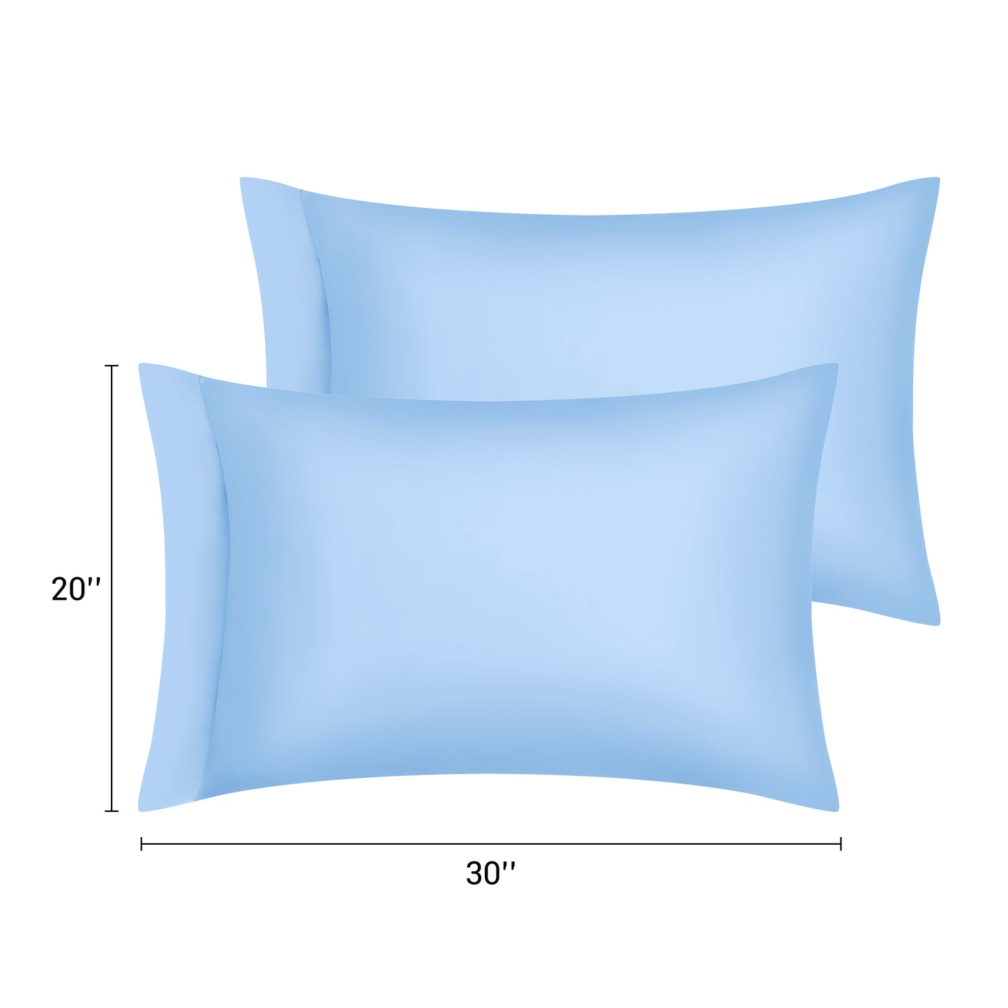 Pillow Cases, Soft Cooling Pillow Covers Set of 2 with Envelope Closure