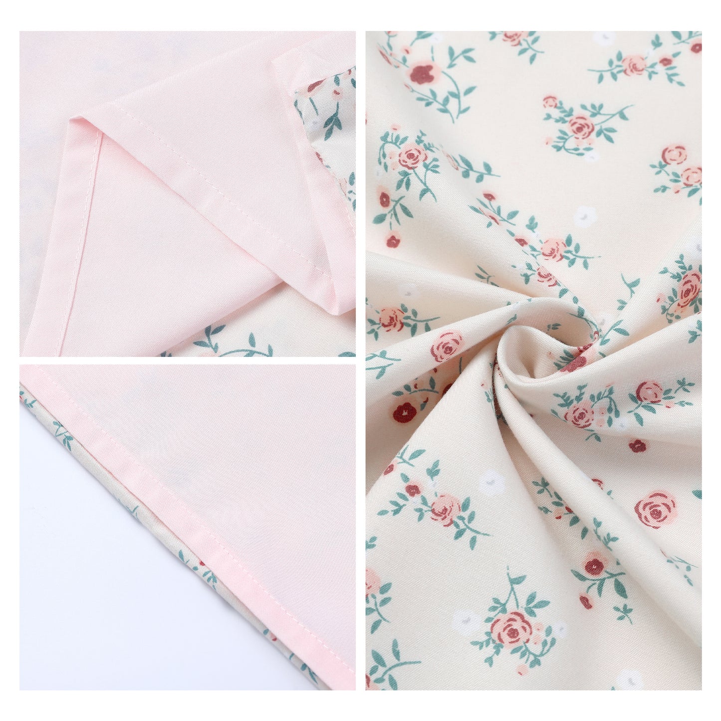Pillowcase for Hair and Skin Breathable, Soft Floral Pillow Cases Set of 2 with Envelope Closure