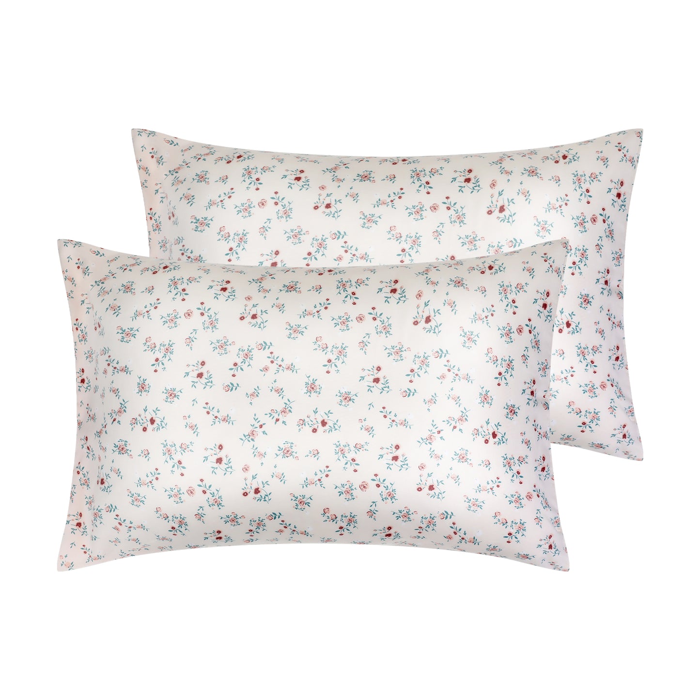 Pillowcase for Hair and Skin Breathable, Soft Floral Pillow Cases Set of 2 with Envelope Closure