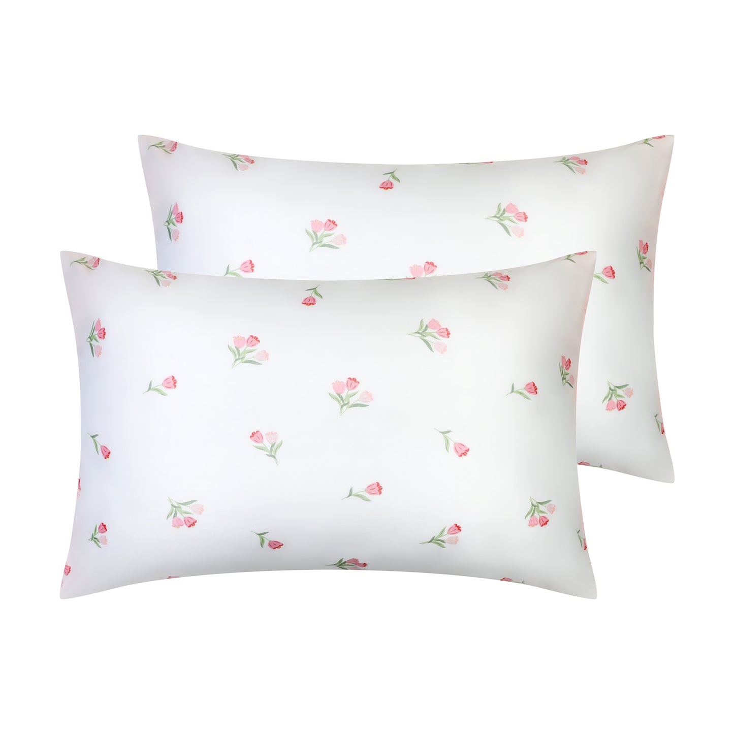 Pillowcase for Hair and Skin Breathable, Soft Floral Pillow Cases Set of 2 with Envelope Closure