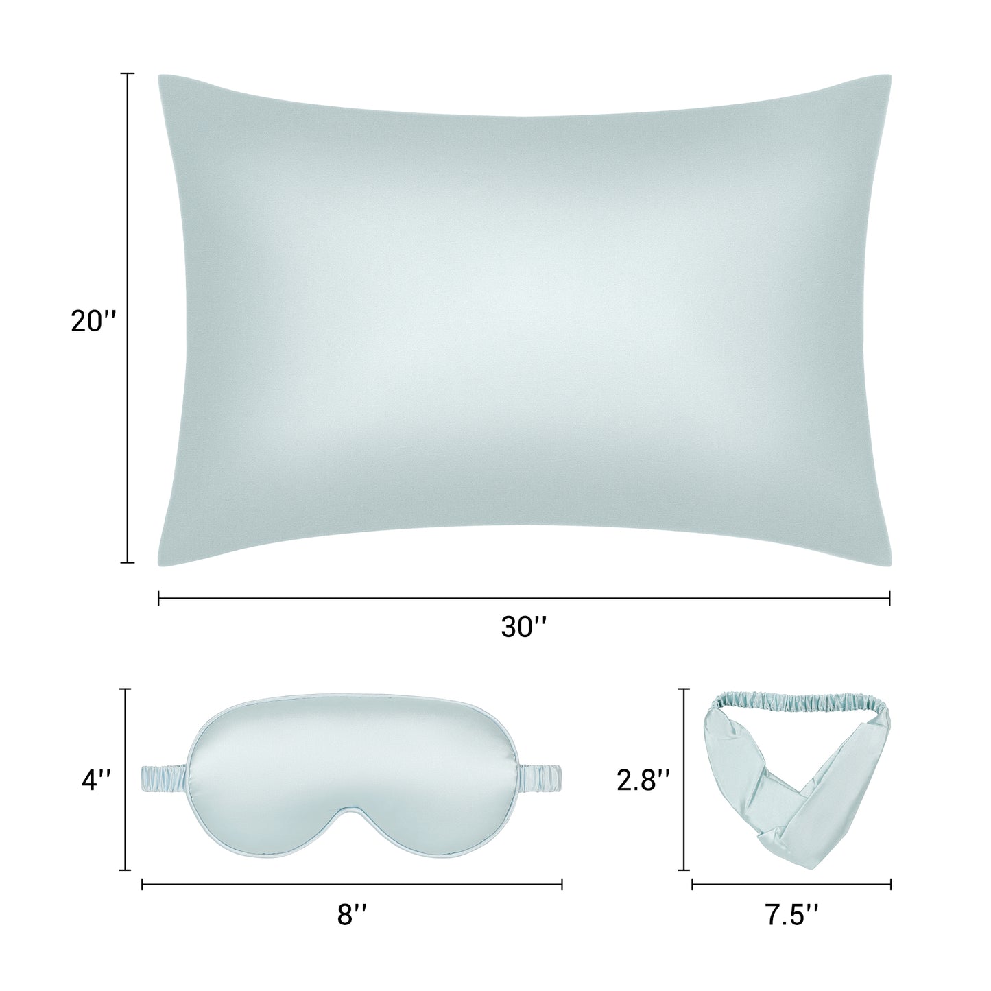Breathable Pillow Case with Envelope, 1 Pcs with Satin Pillowcases for Hair and Skin