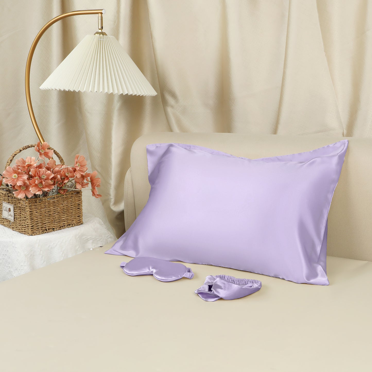 Breathable Pillow Case with Envelope, 1 Pcs with Satin Pillowcases for Hair and Skin