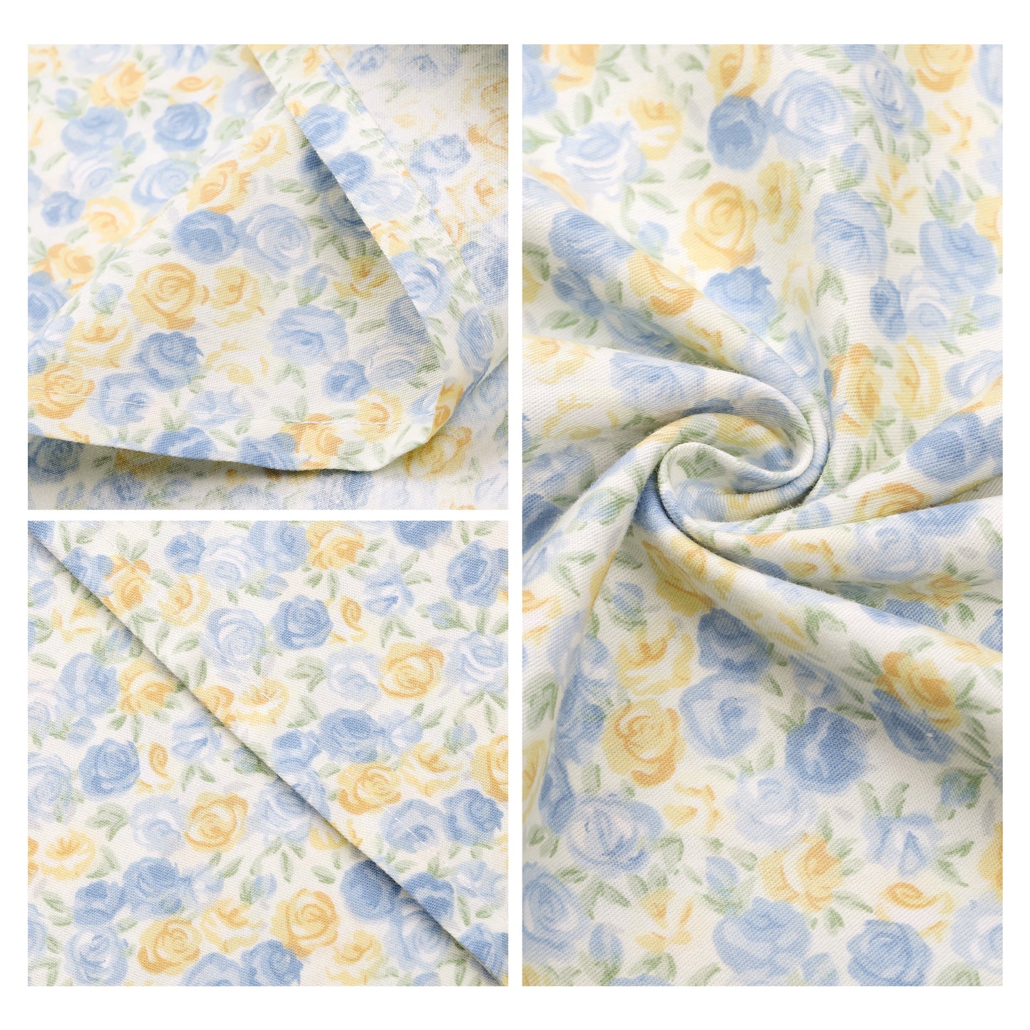 Pillowcase for Hair and Skin, Soft Cotton Floral Pillow Cases Set of 2 with Envelope Closure