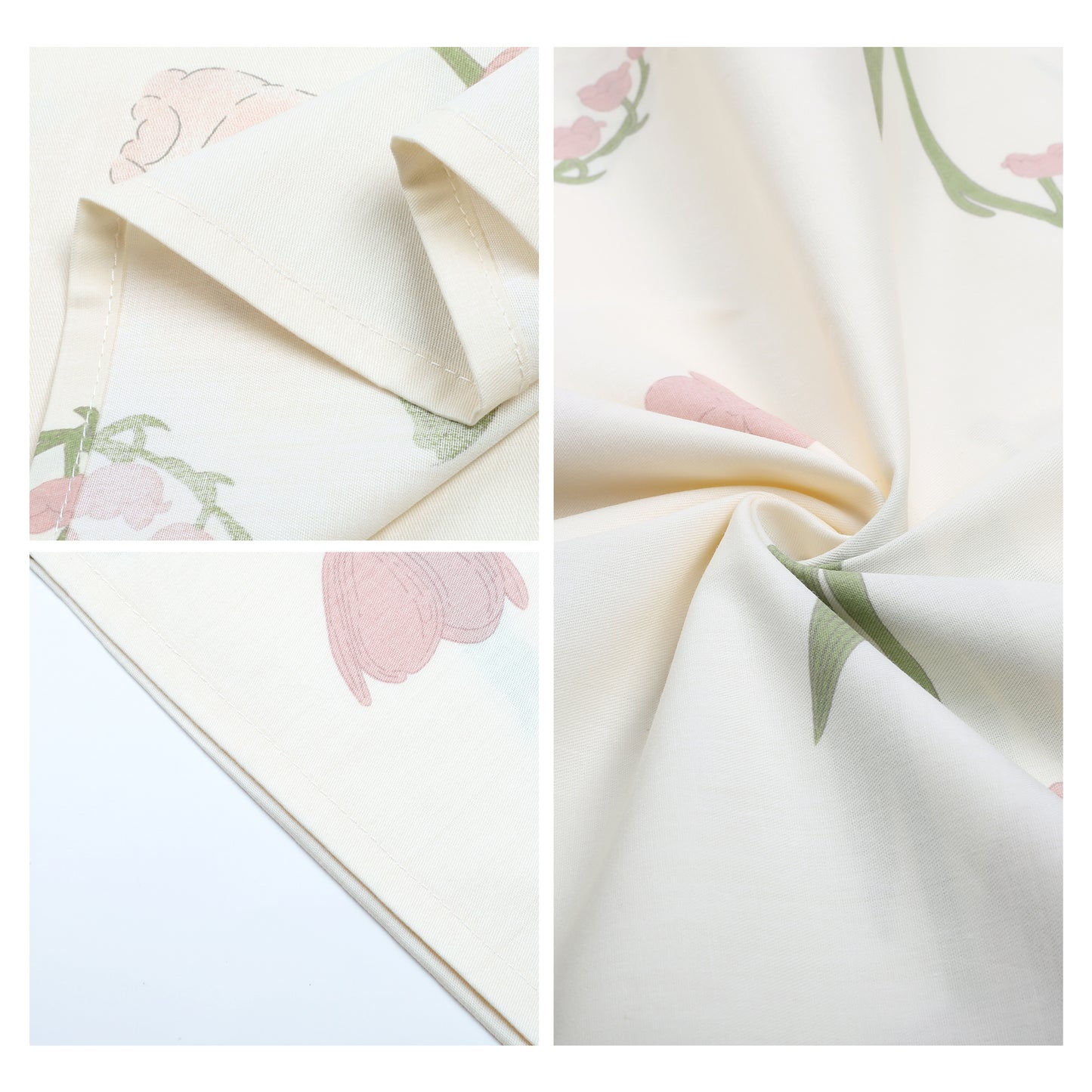 Pillowcase for Hair and Skin, Cotton Floral Pillow Cases Set of 2 with Envelope Closure
