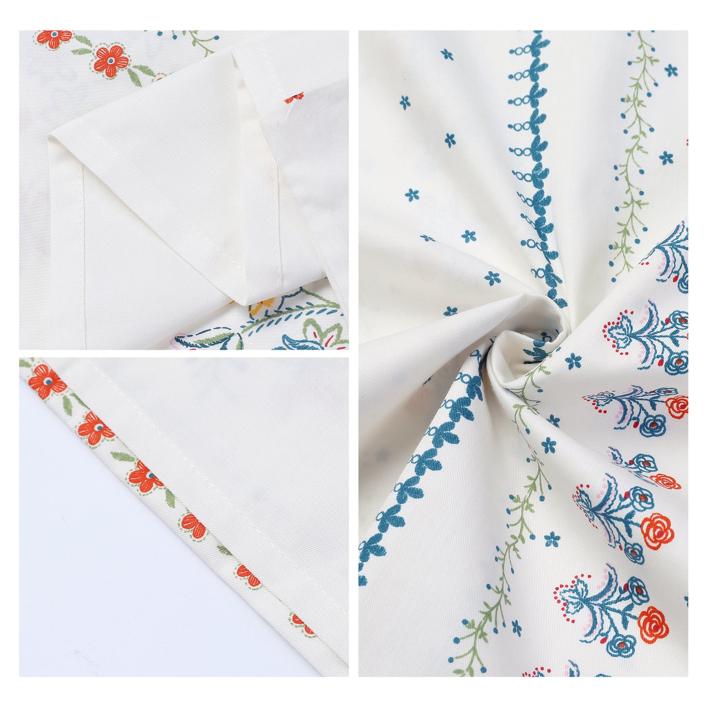 Pillowcase for Hair and Skin, Cotton Floral Pillow Cases Set of 2 with Envelope Closure