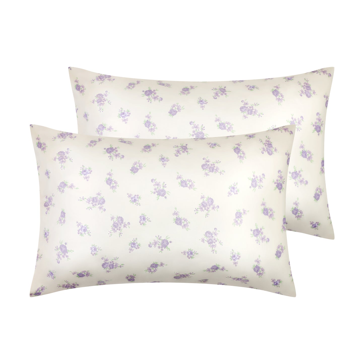 Pillowcase for Hair and Skin, Cotton Floral Pillow Cases Set of 2 with Envelope Closure