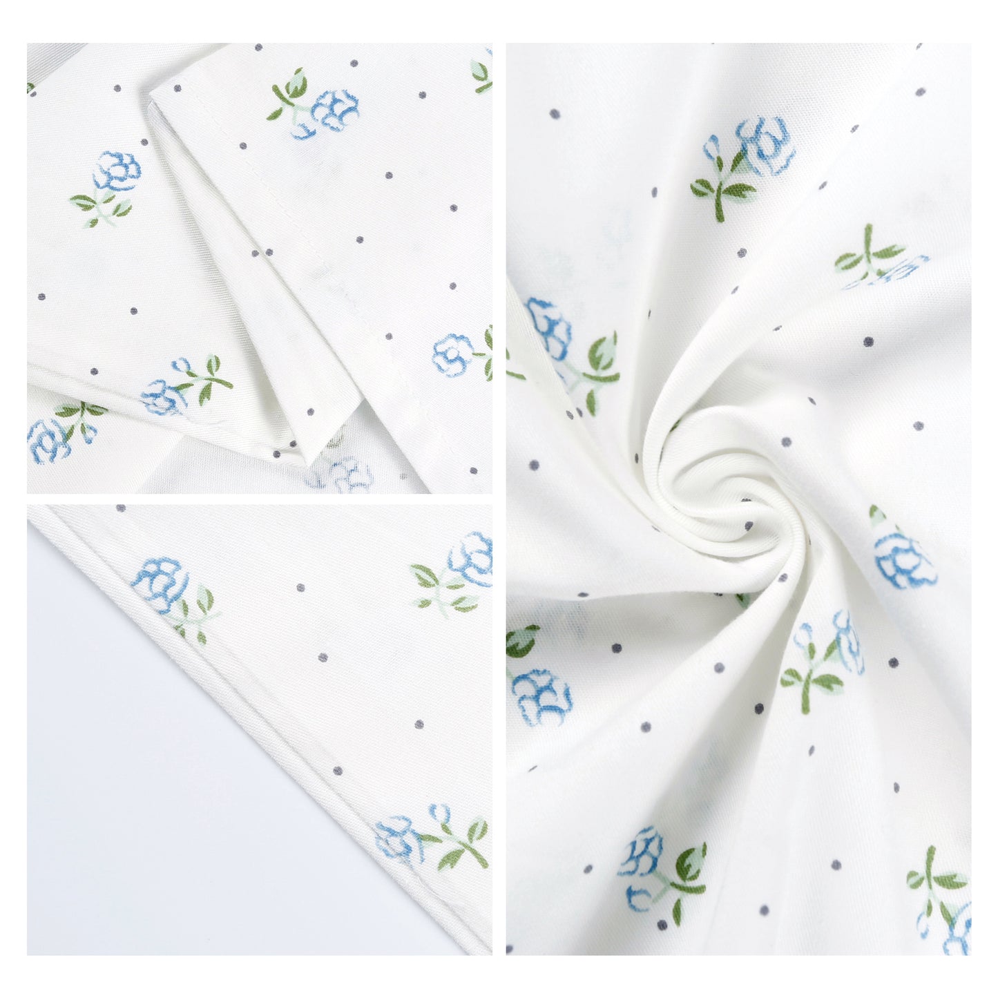 Pillowcase for Hair and Skin, Cotton Floral Pillow Cases Set of 2 with Envelope Closure