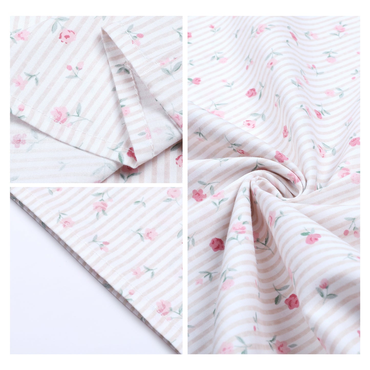 Pillowcase for Hair and Skin Breathable, Soft Floral Pillow Cases Set of 2 with Envelope Closure