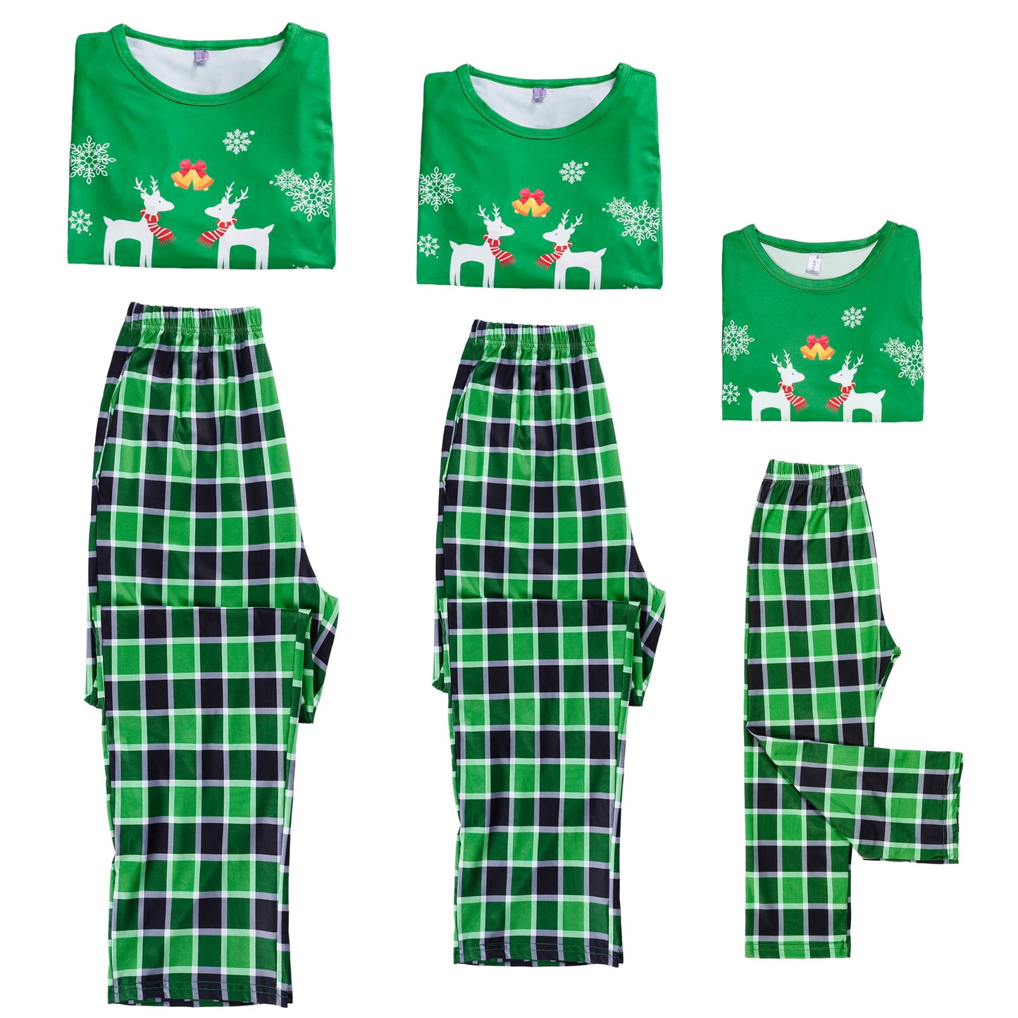 Kid Pajama Sets Nightwear Sleepshirt Elk Printed Elk Printed Long Seelves Tops with Pants