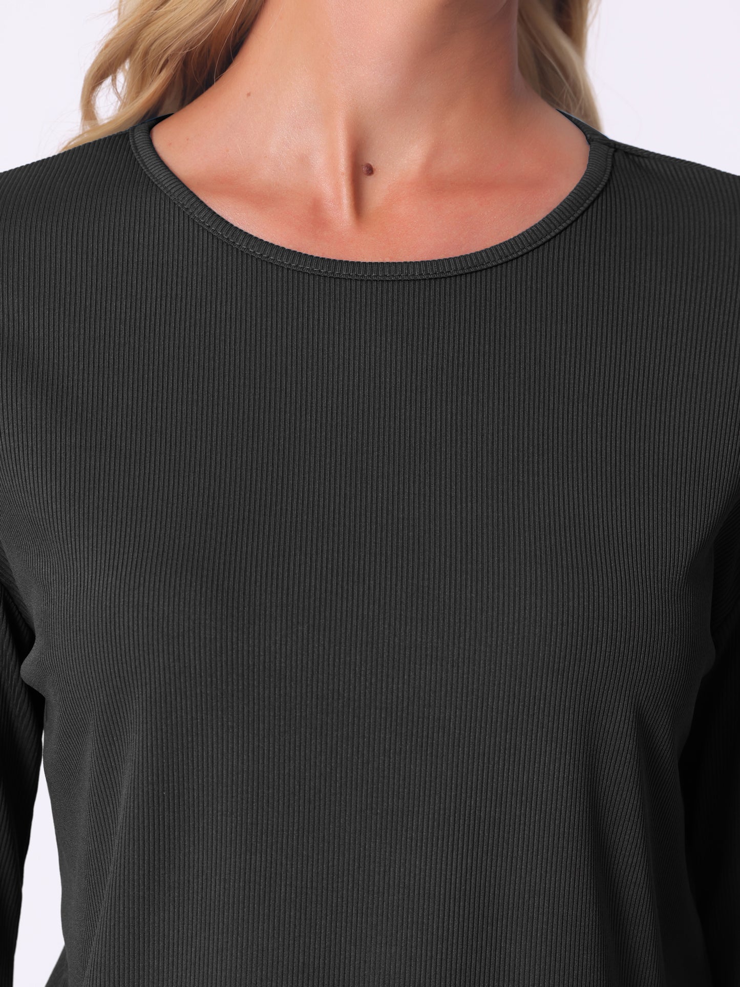 Conjunto de pijama para mujer, manga larga, cuello redondo, cordón ajustable, cintura elástica, conjuntos de estar con bolsillos