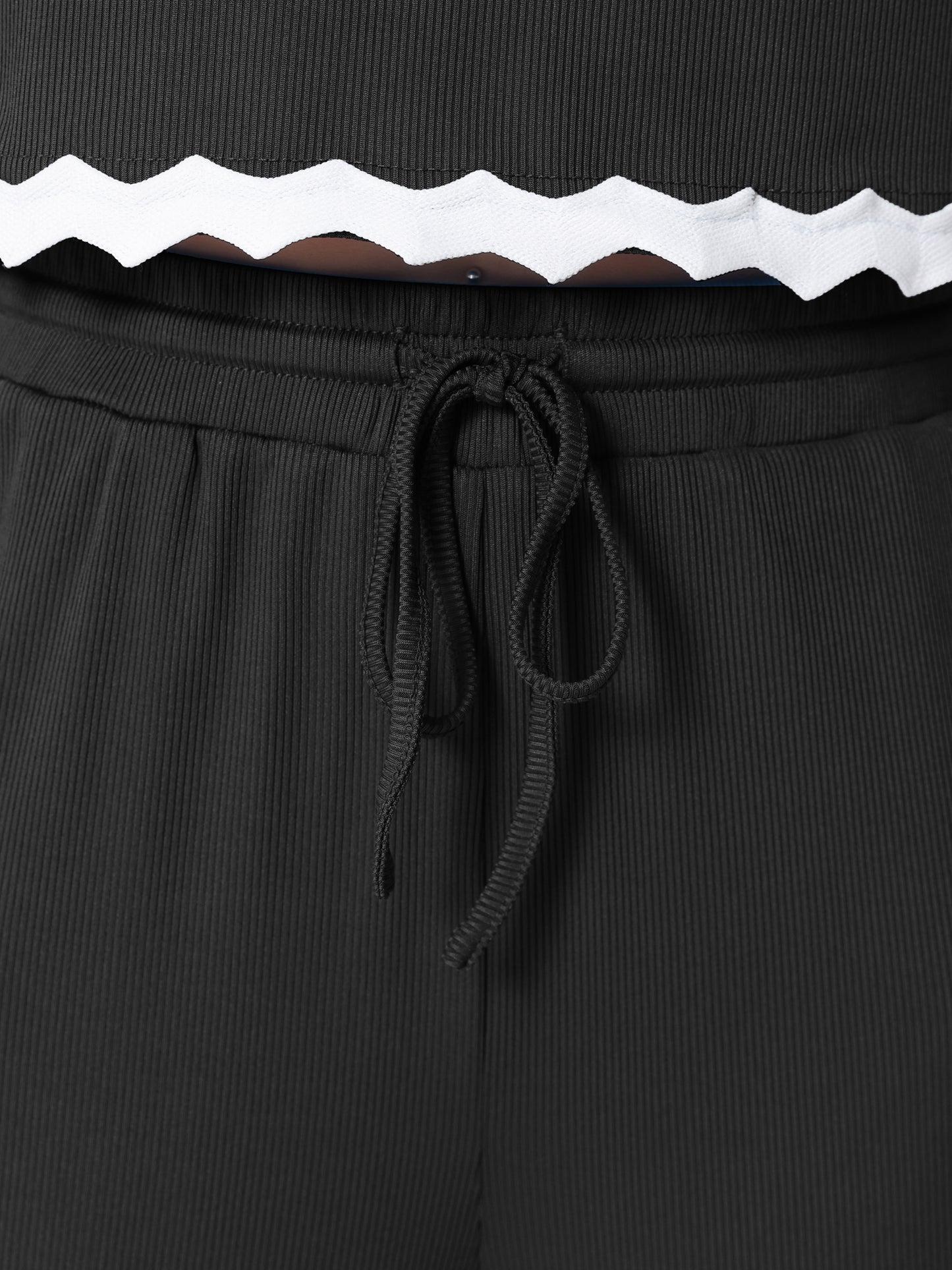 Conjunto de pijama para mujer, manga larga, cuello redondo, cordón ajustable, cintura elástica, conjuntos de estar con bolsillos