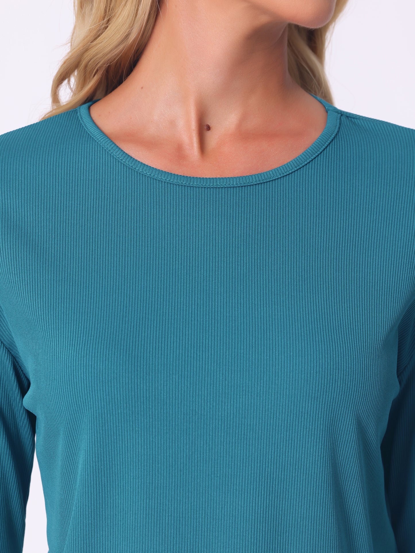 Conjunto de pijama para mujer, manga larga, cuello redondo, cordón ajustable, cintura elástica, conjuntos de estar con bolsillos