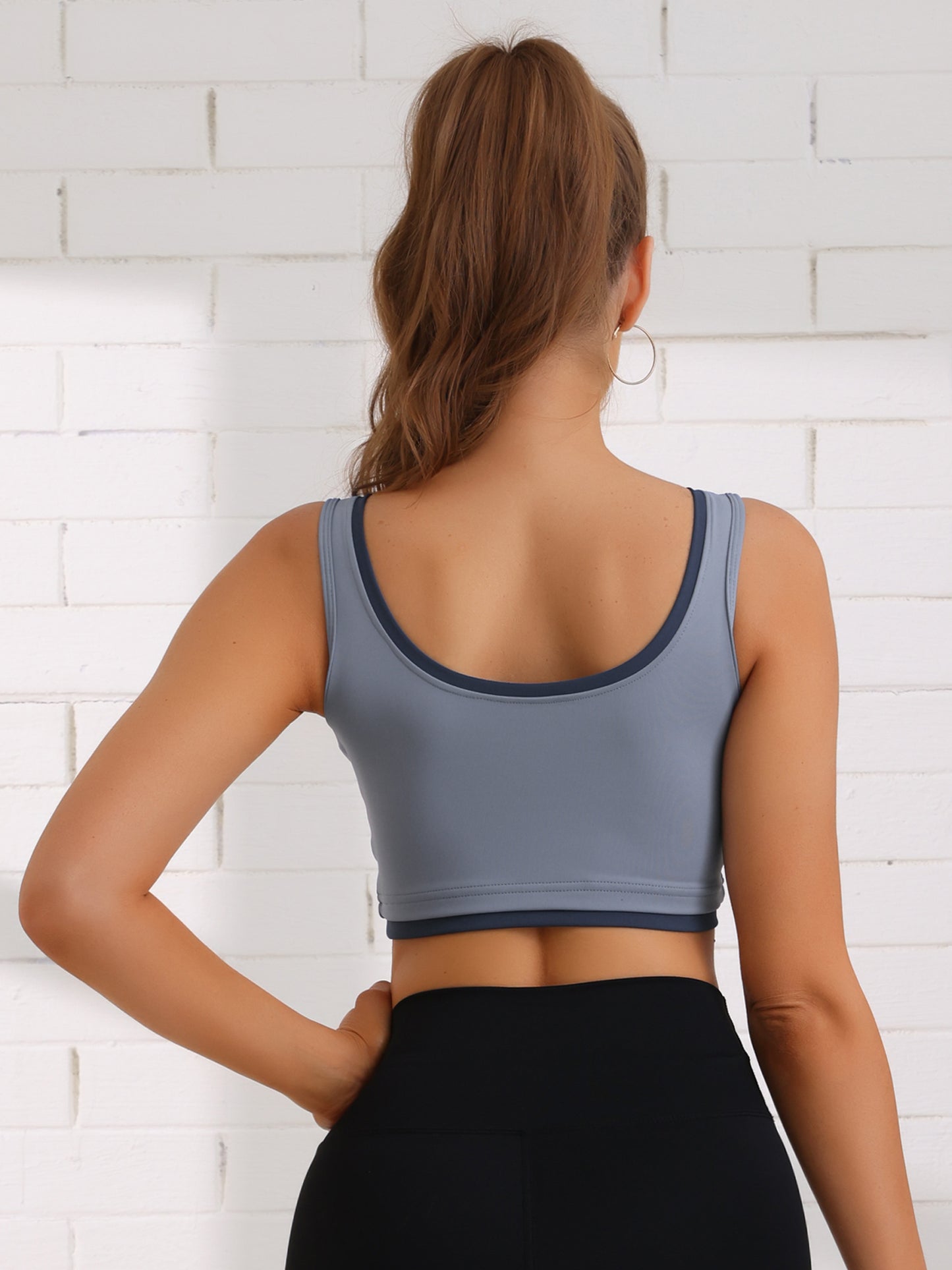 Women's Camisole Built-in Bra Padded Workout Fixed Integrated Cup Tanks Tops Underwear