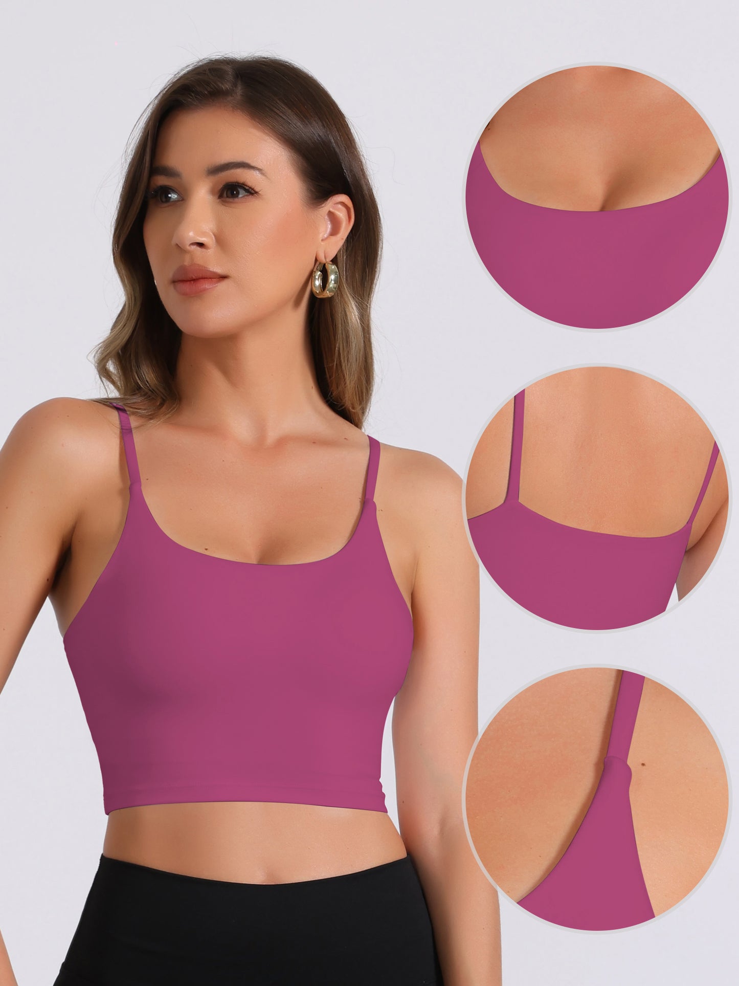 Women's Camisole Built-in Bra Padded Workout Basic Invisible Tank Top