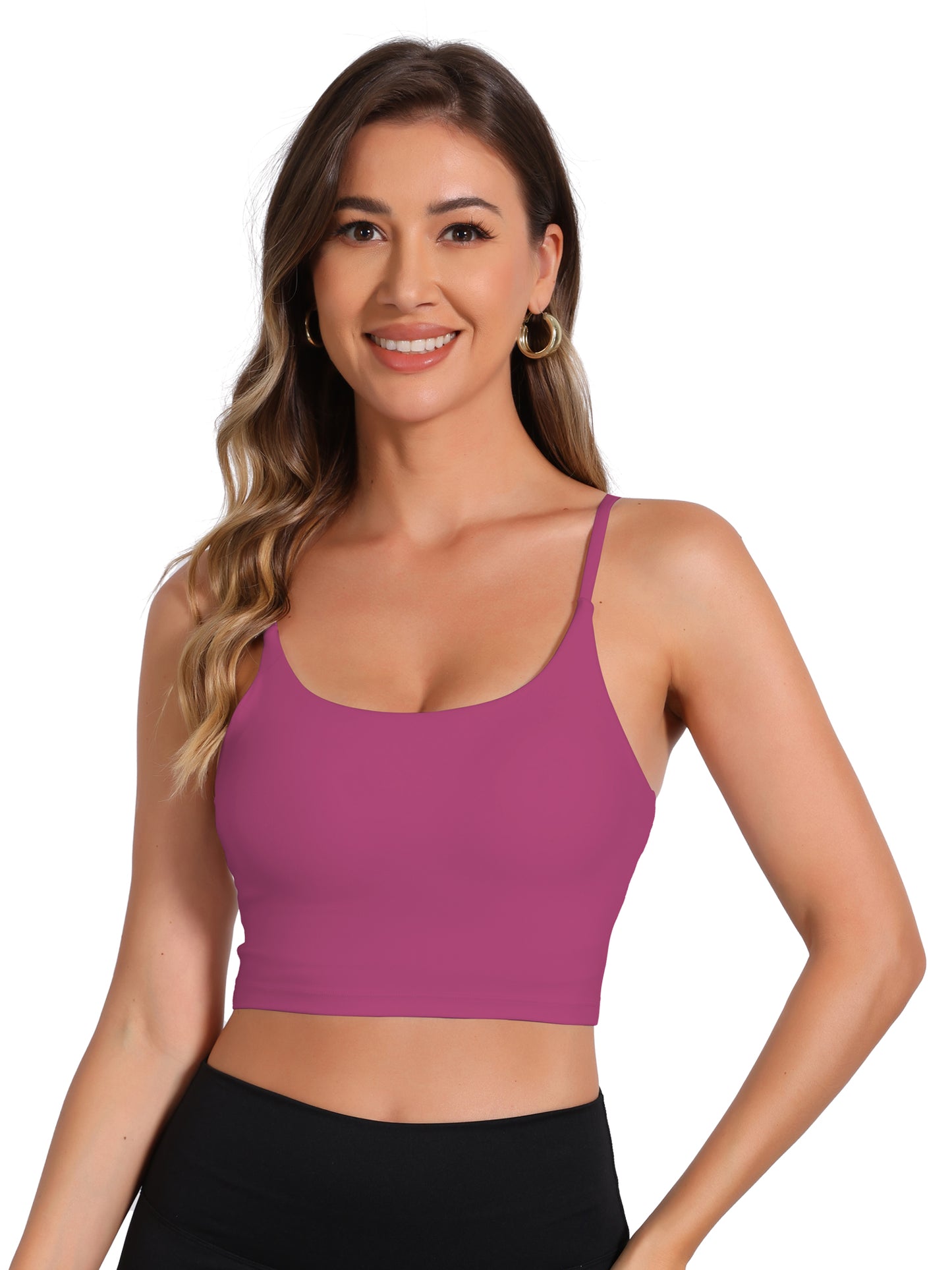 Women's Camisole Built-in Bra Padded Workout Basic Invisible Tank Top