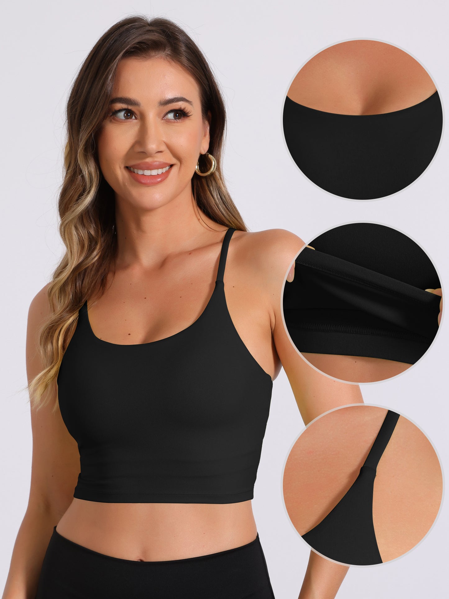 Women's Camisole Built-in Bra Padded Workout Basic Invisible Tank Top