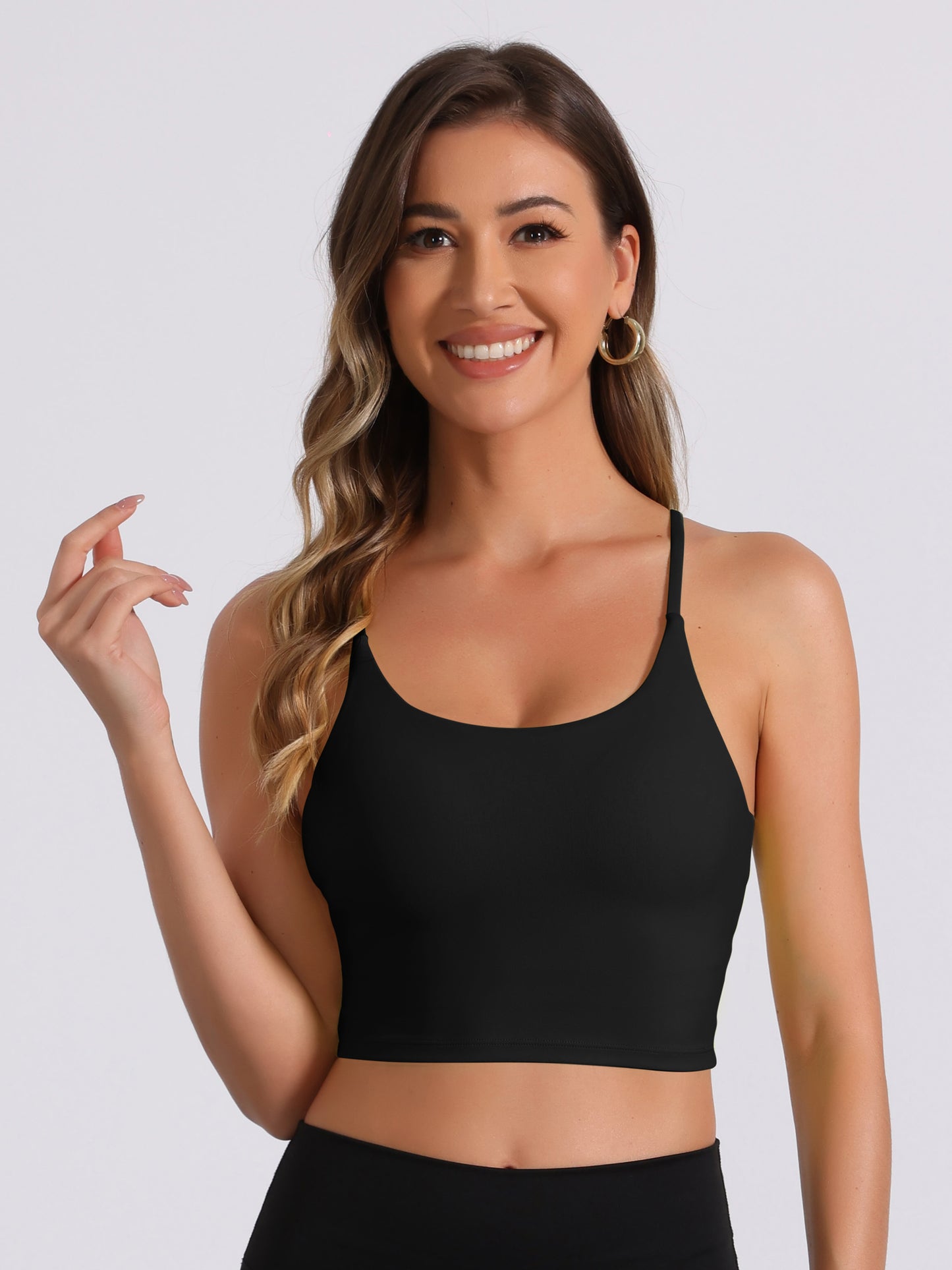 Women's Camisole Built-in Bra Padded Workout Basic Invisible Tank Top