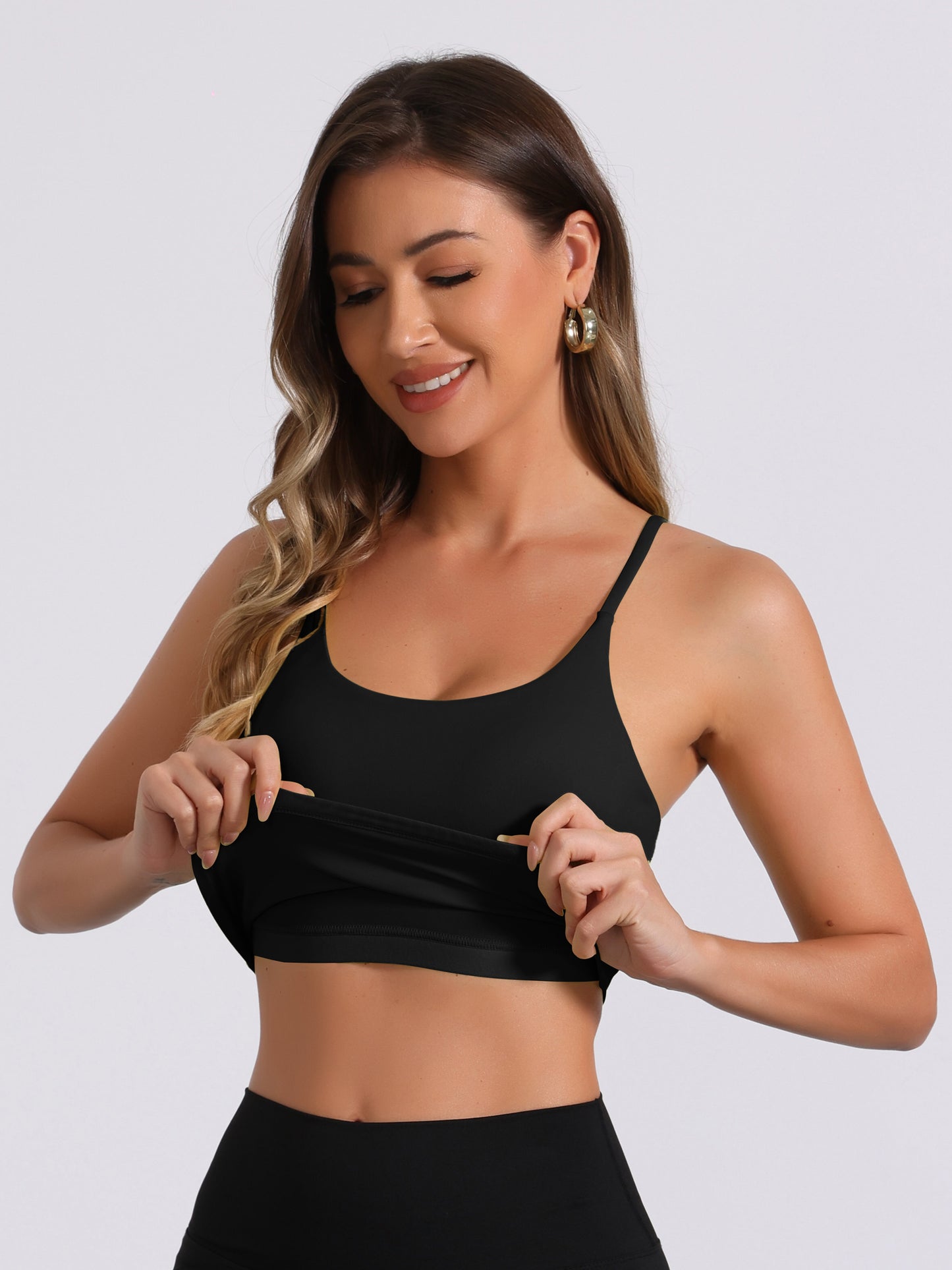 Women's Camisole Built-in Bra Padded Workout Basic Invisible Tank Top
