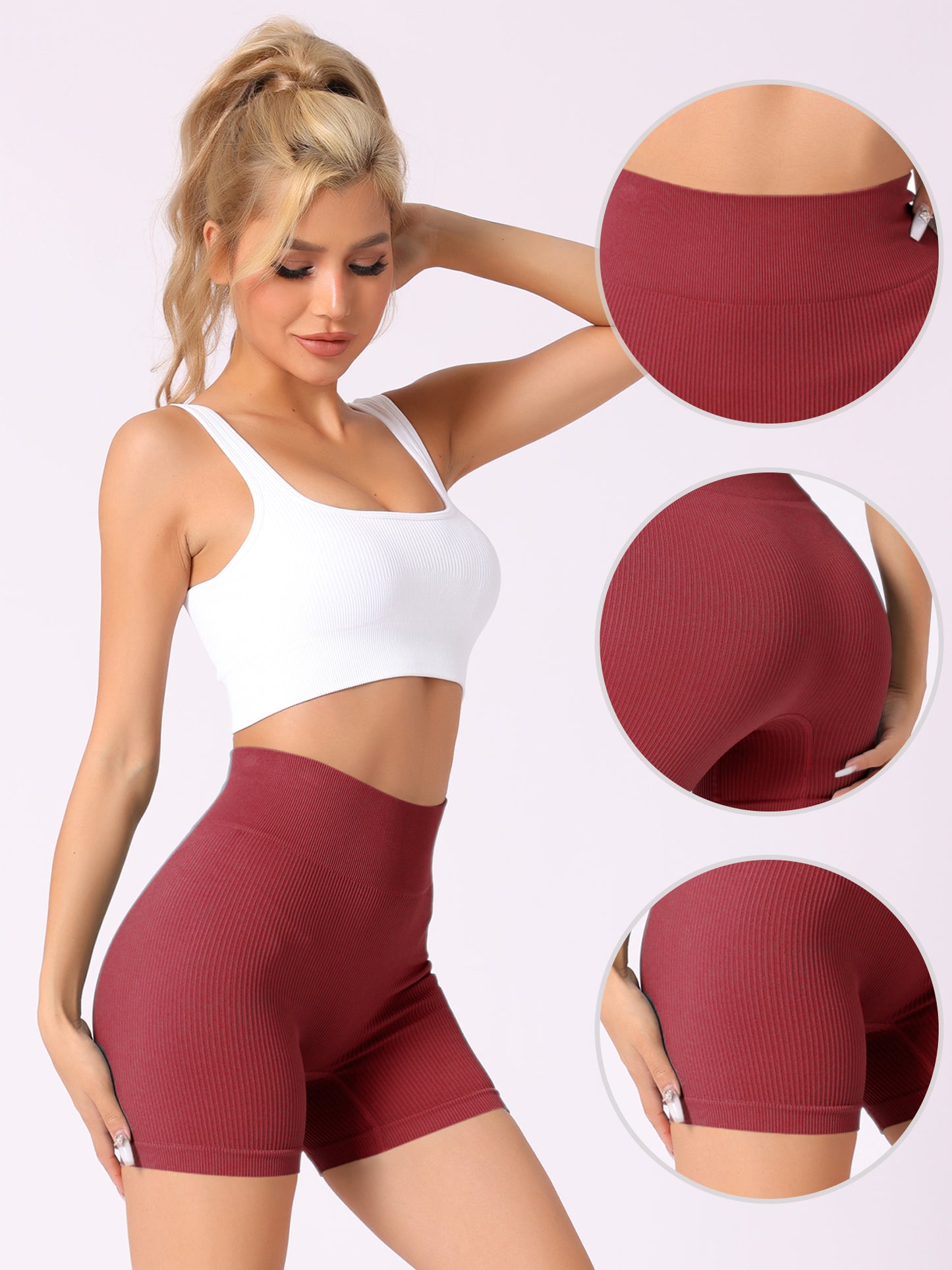 Women's Tummy Slimmer Ribbed High Waist Control Short Panties Butt Lifter Shaper Boyshort