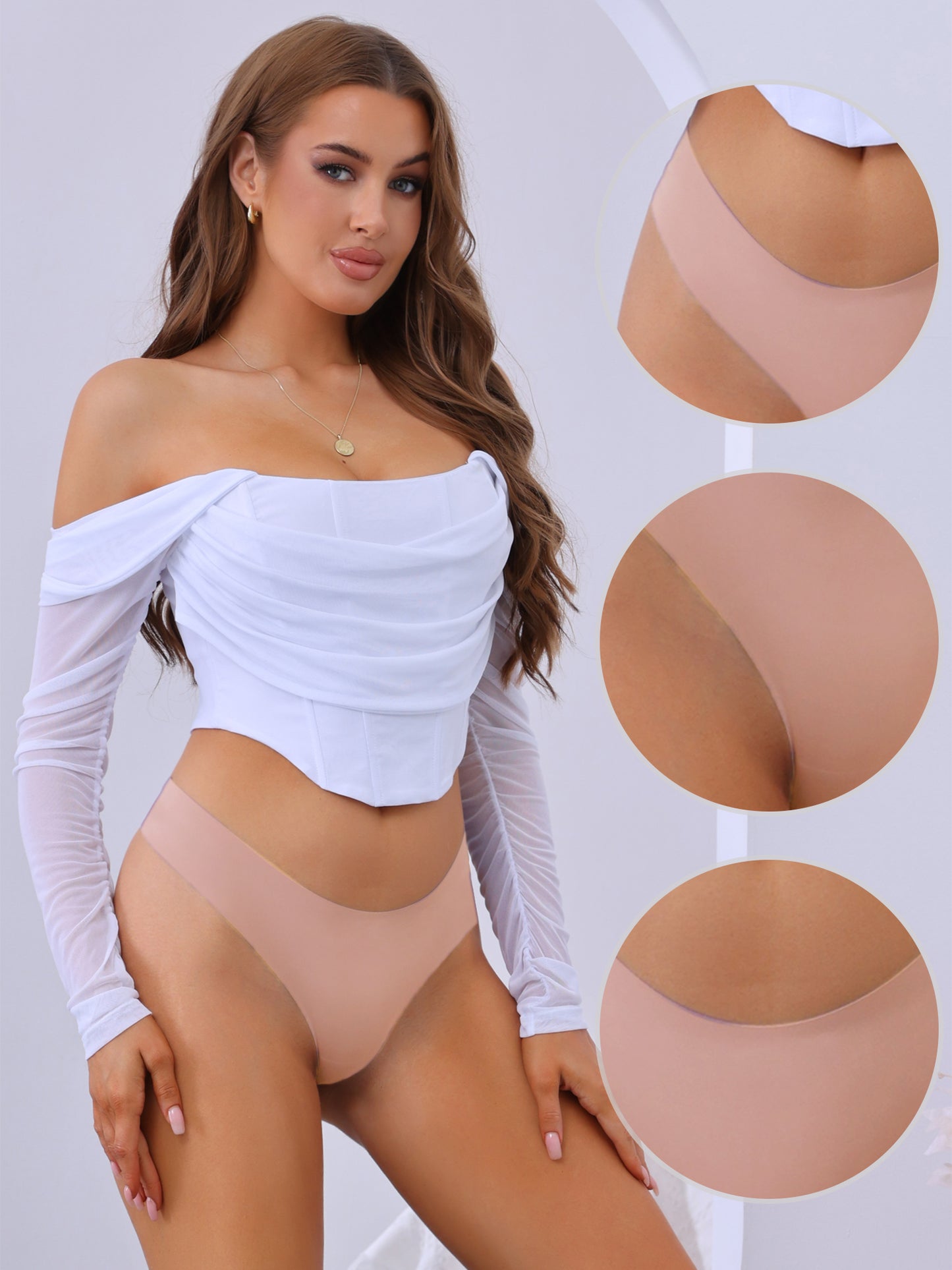 Women's Low-Waisted Briefs Invisible Bikinis Breathable Underwear