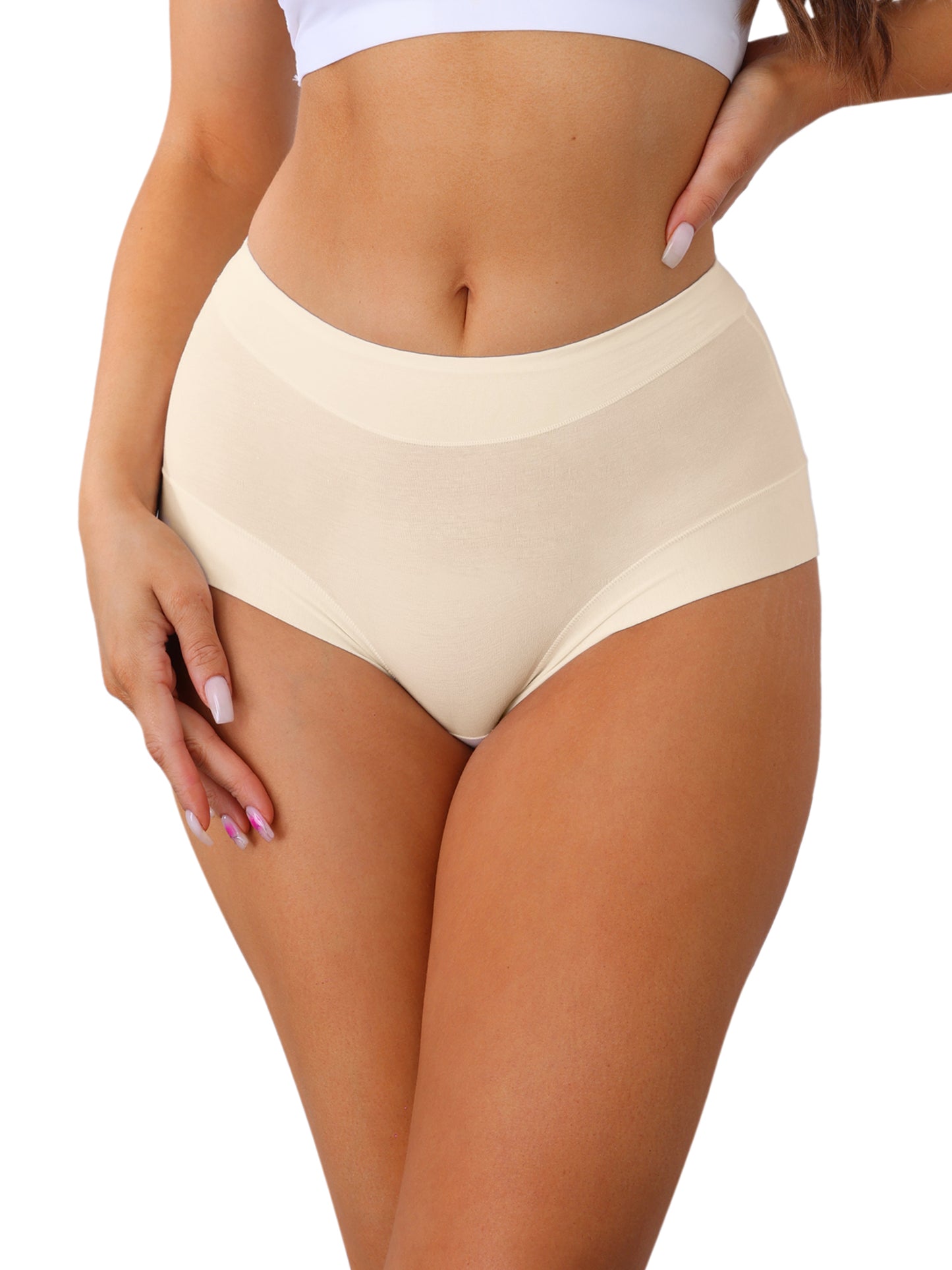 Women's Mid-Waisted Full Coverage Briefs Classic Underwear