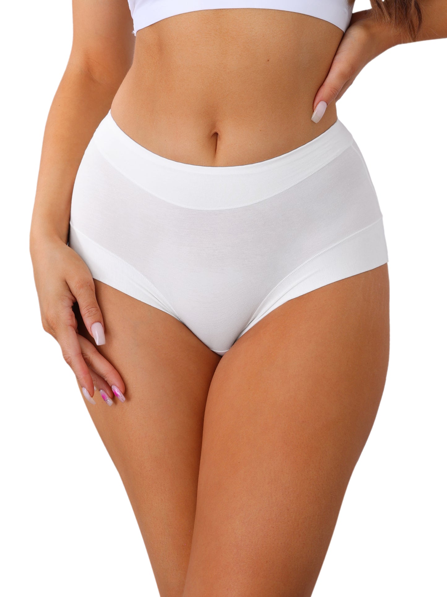 Women's Mid-Waisted Full Coverage Briefs Classic Underwear