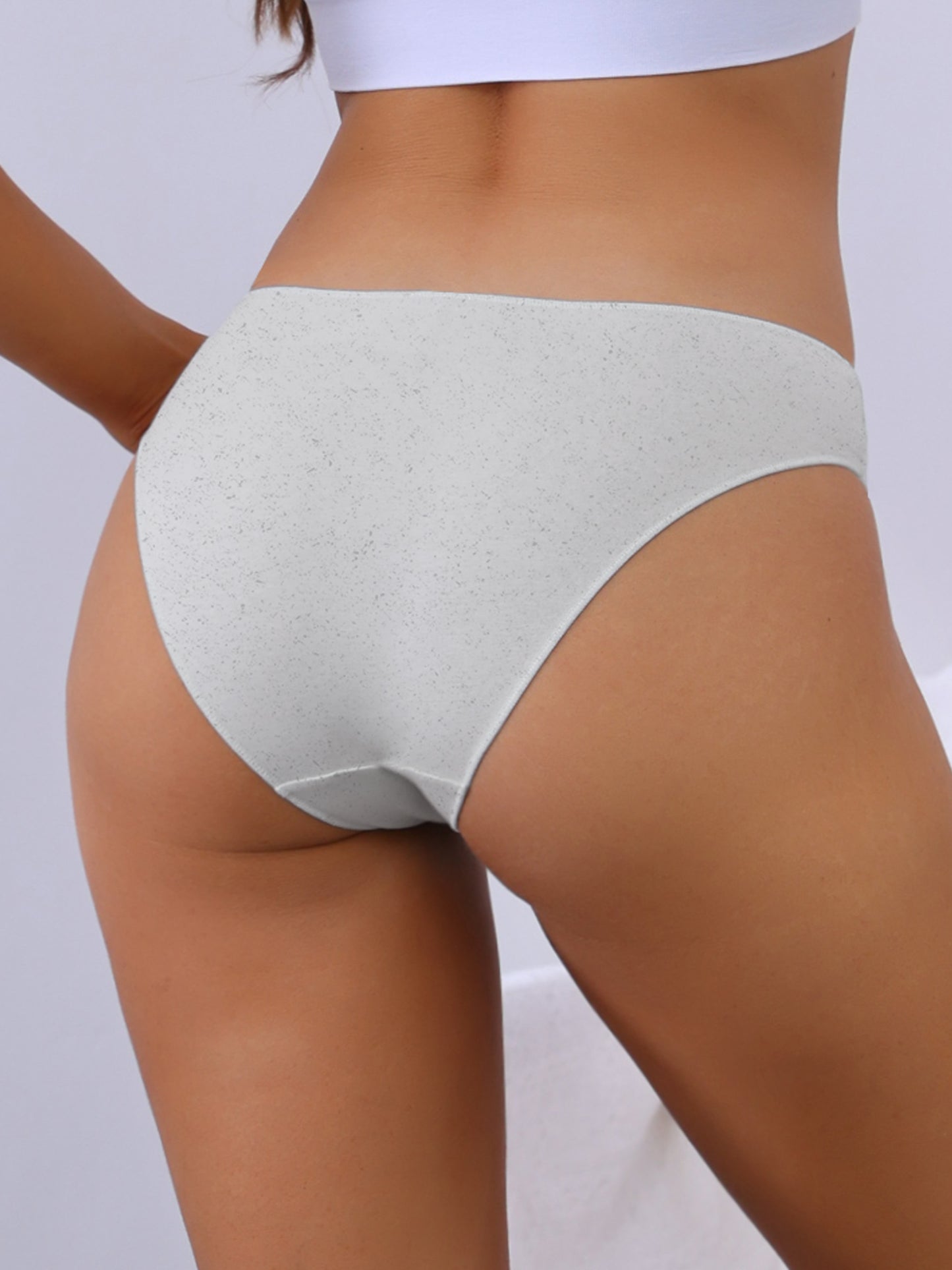 Women's Low-Waisted Hi-Cut Briefs Breathable Butt Lifter Bikinis Underwear