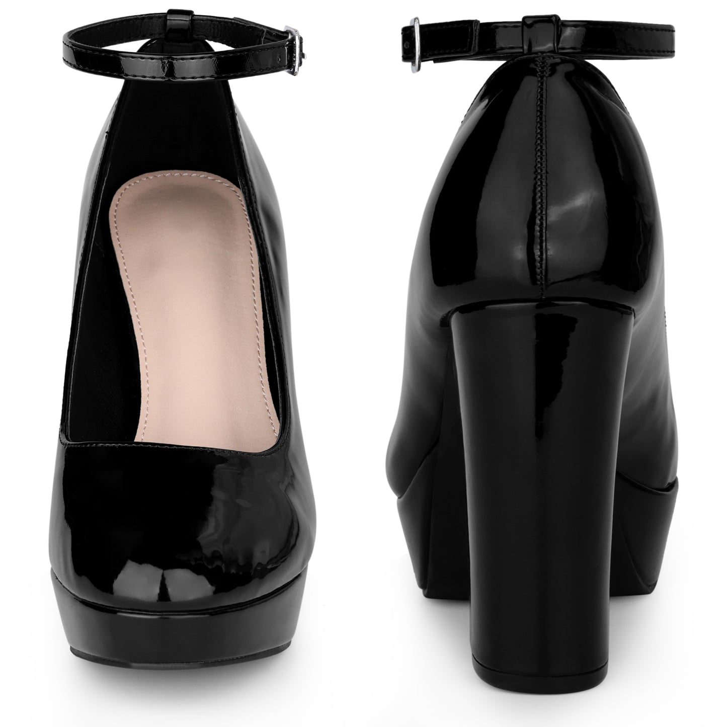 Zapatos Mary Jane con plataforma y tacón grueso y tiras en el tobillo para mujer